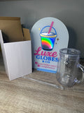 20oz Pre-drilled Acrylic Snowglobe Mason Jar Tumbler Blank