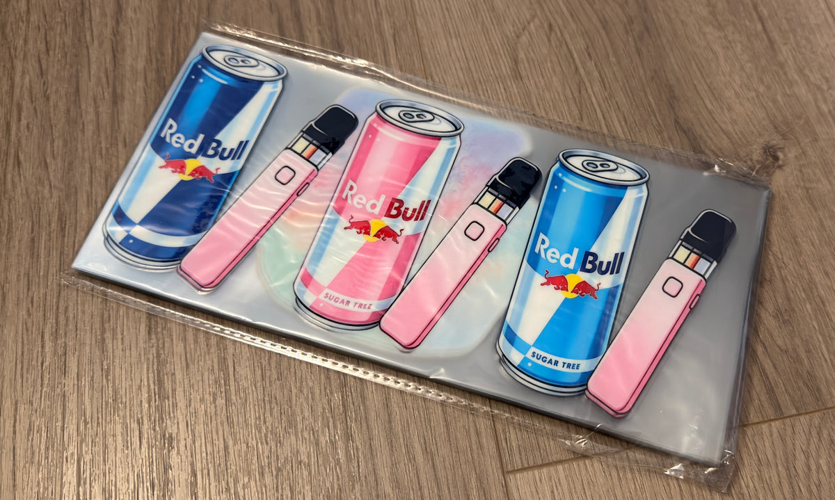 Redbull and vapes 16oz double sided UV DTF wrap