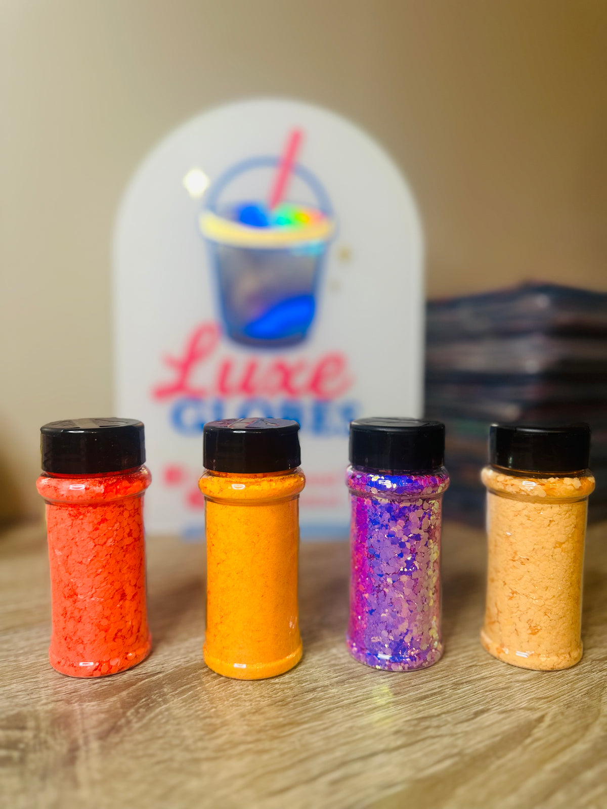 Pet & Solvent Resistant Chunky Mixed Glitter Quad