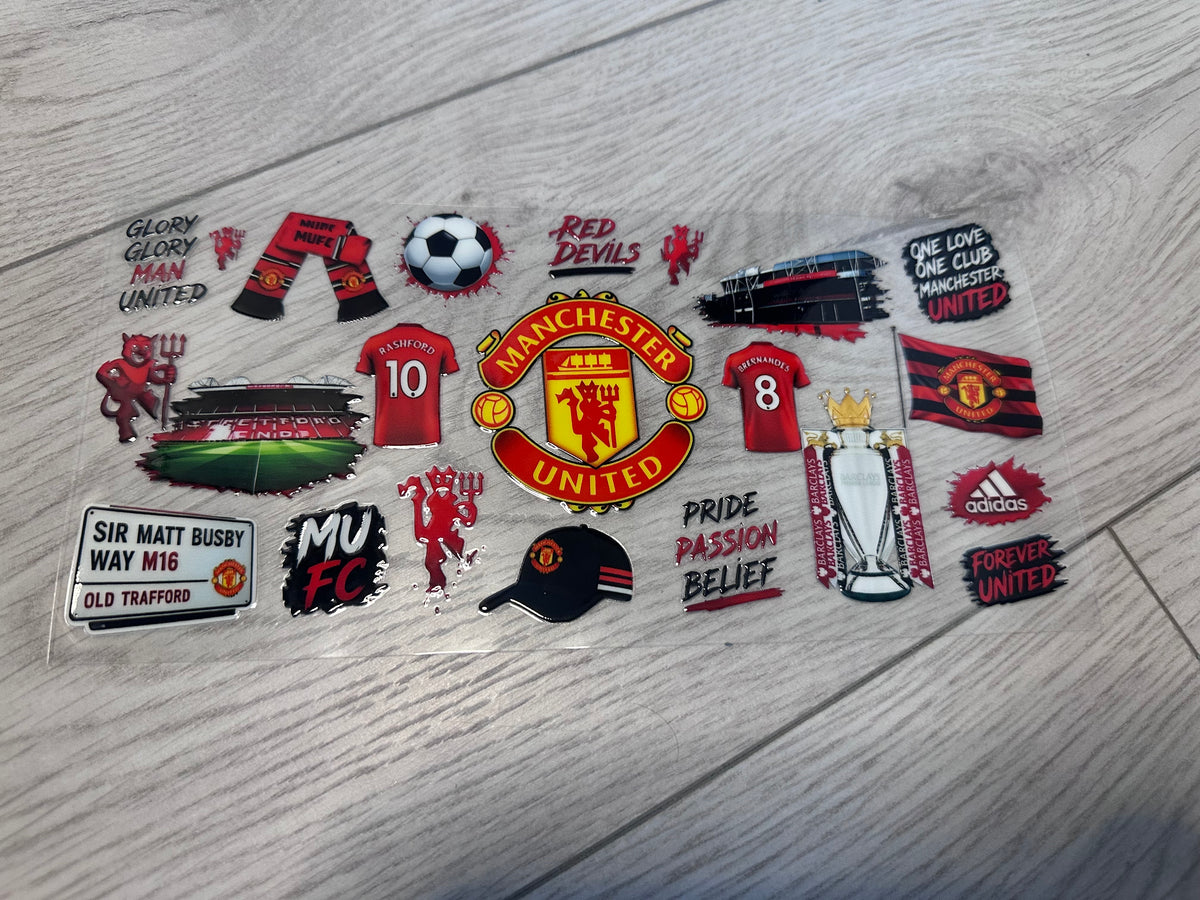 Manchester United 16oz double sided UVDTF wrap