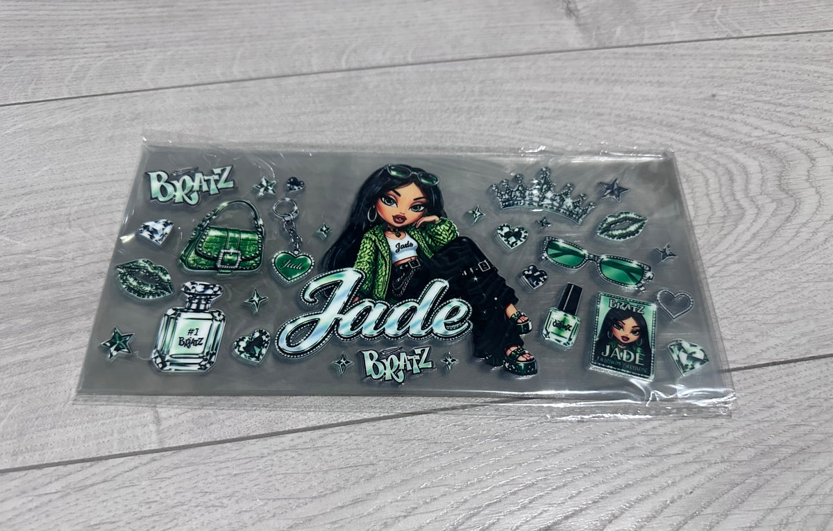 Bratz Jade 16oz double sided UV DTF wrap