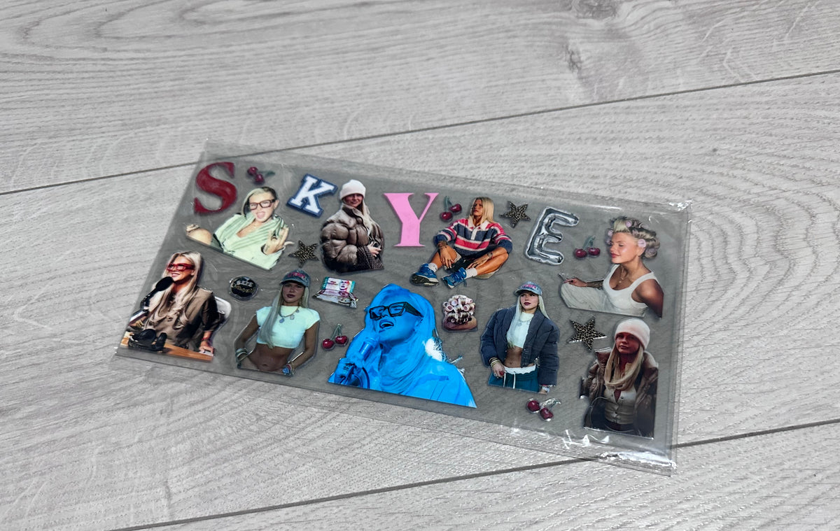 Skye Newman 16oz double sided UV DTF wrap