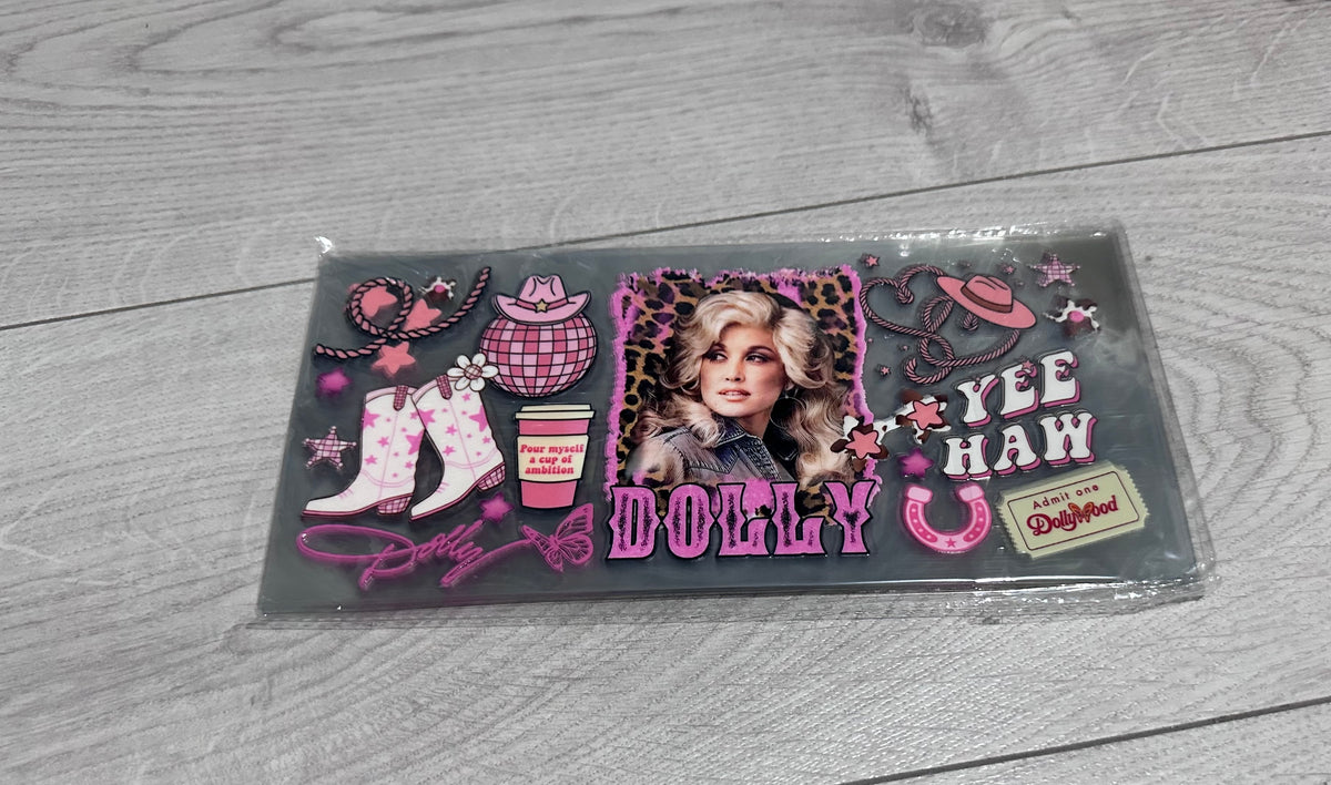 Dolly Parton 16oz double sided UV DTF wrap