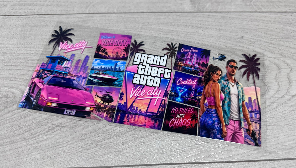 GTA 6 double sided 16oz UV DTF wrap