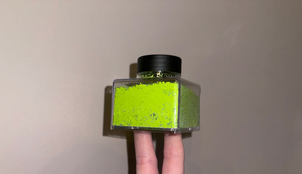 Lime green chunky mix PET glitter 50g