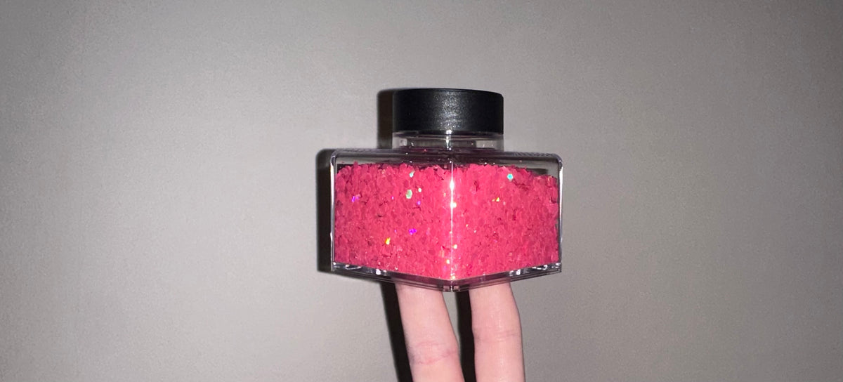 Blooming pink chunky mix PET glitter 50g