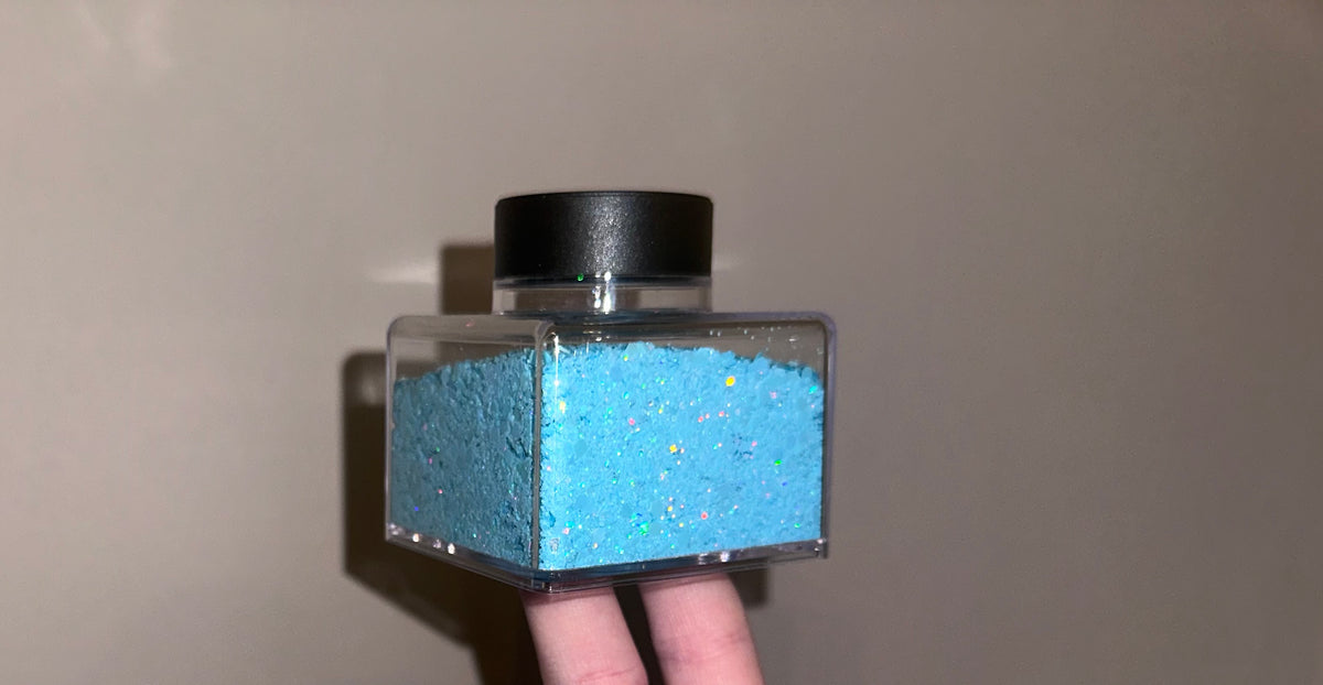 Mid blue chunky mix PET glitter 50g