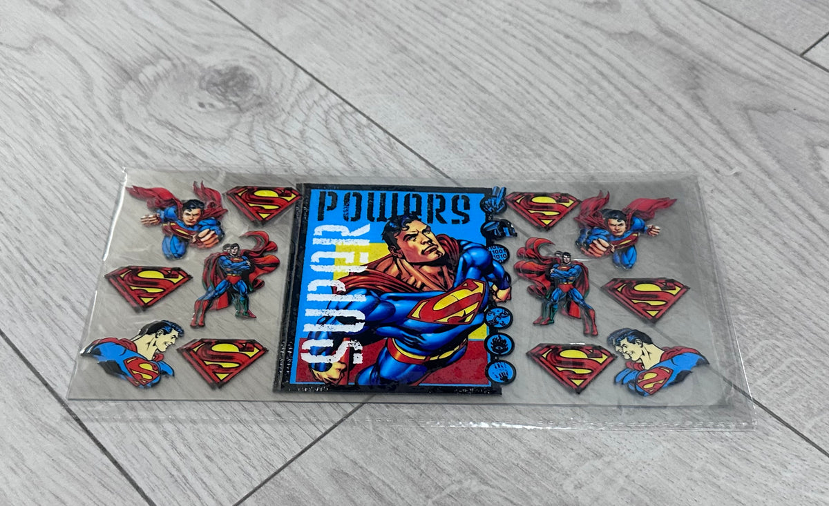 Superman 16oz double sided UV DTF wrap