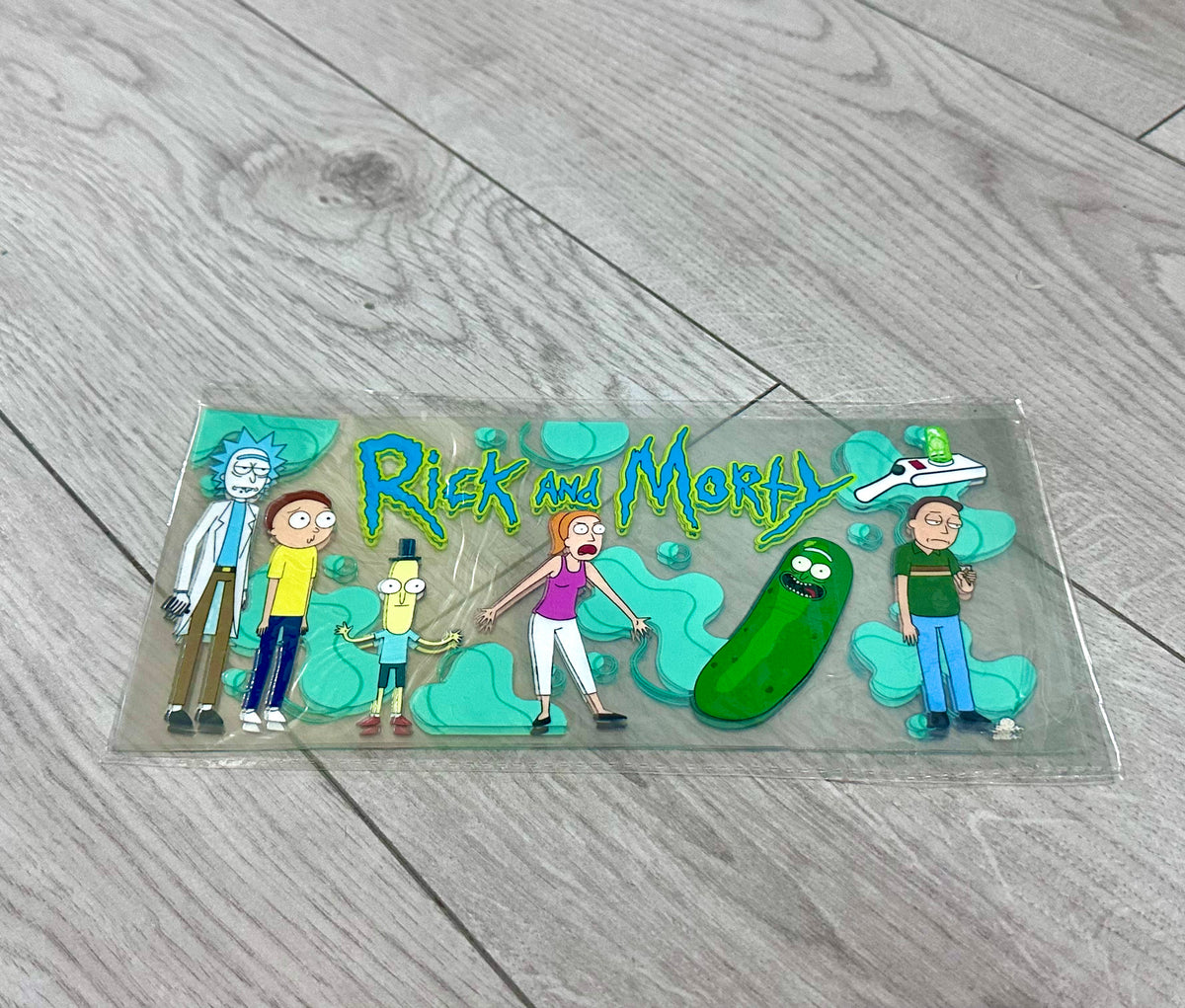 Rick and Morty 16oz Double sided UV DTF wrap