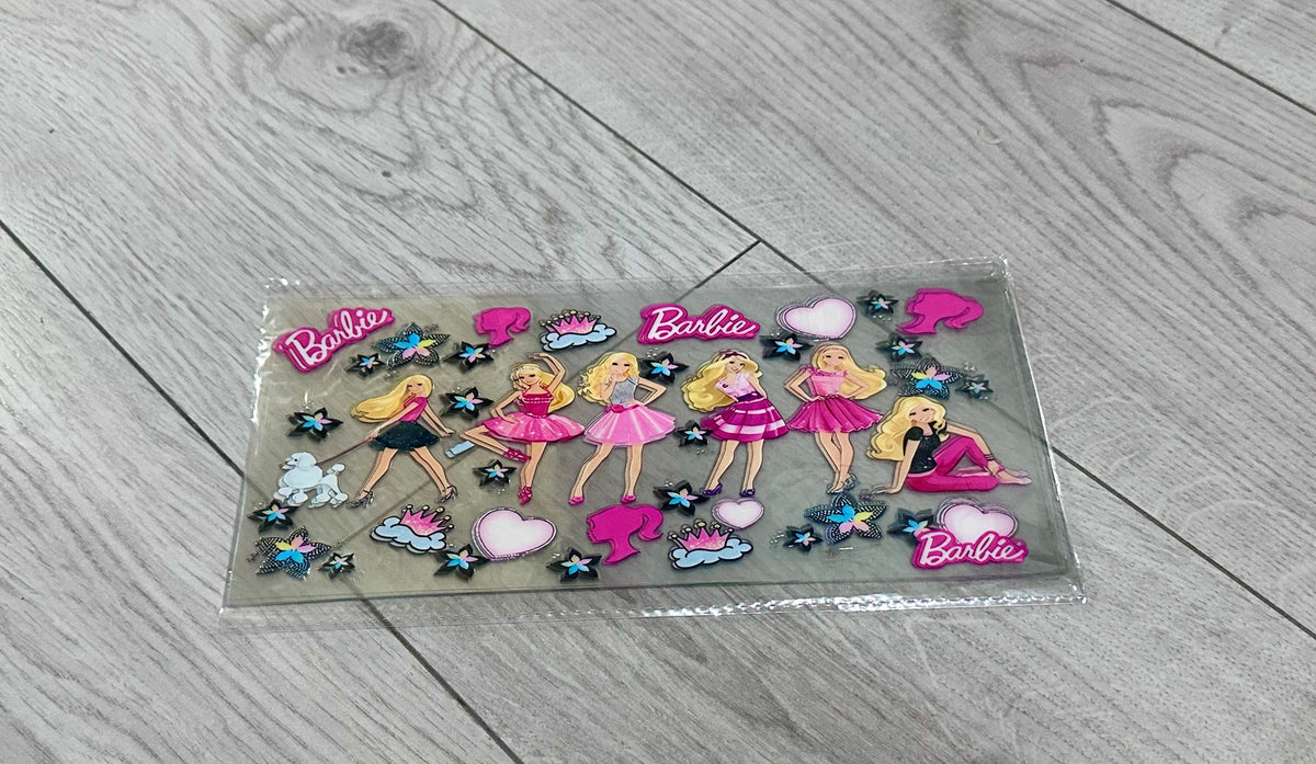 Barbie 16oz Double sided UV DTF wrap