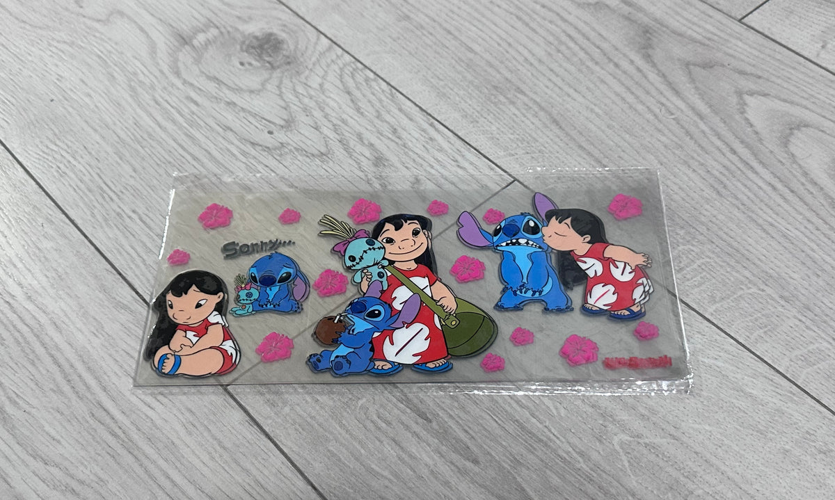 Lilo and stitch 16oz double sided UV DTF wrap
