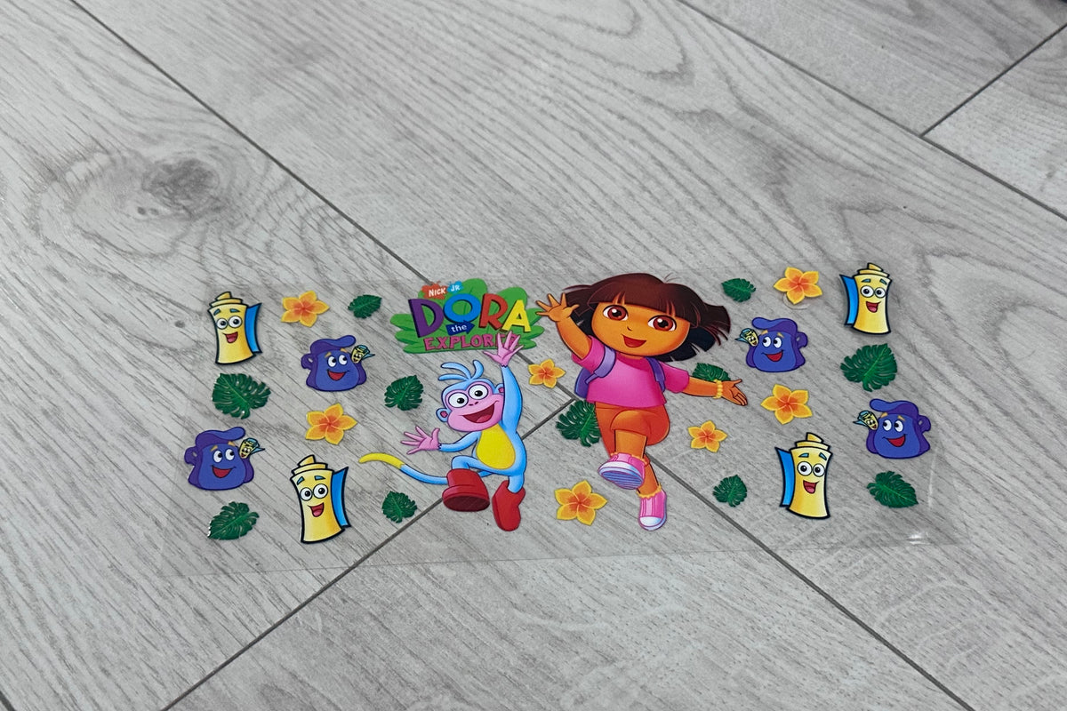 Dora the explorer 16oz double sided UV DTF wrap
