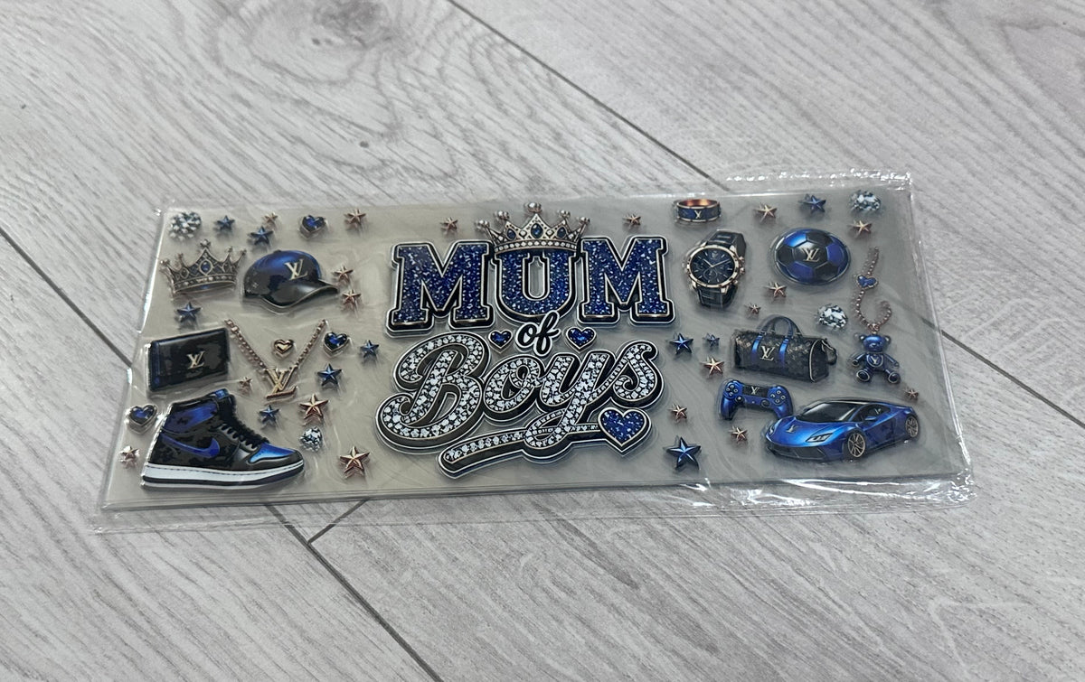 Mum of boys 16oz Double sided UV DTF wrap