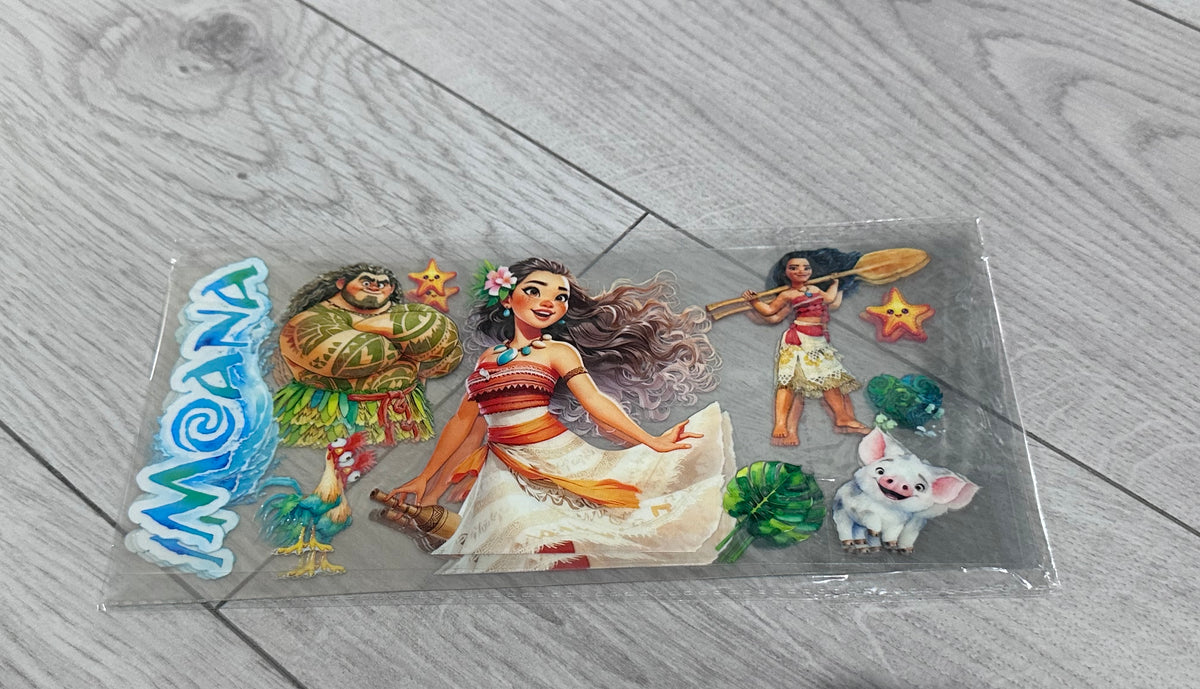 Moana 16oz Double sided UV DTF wrap