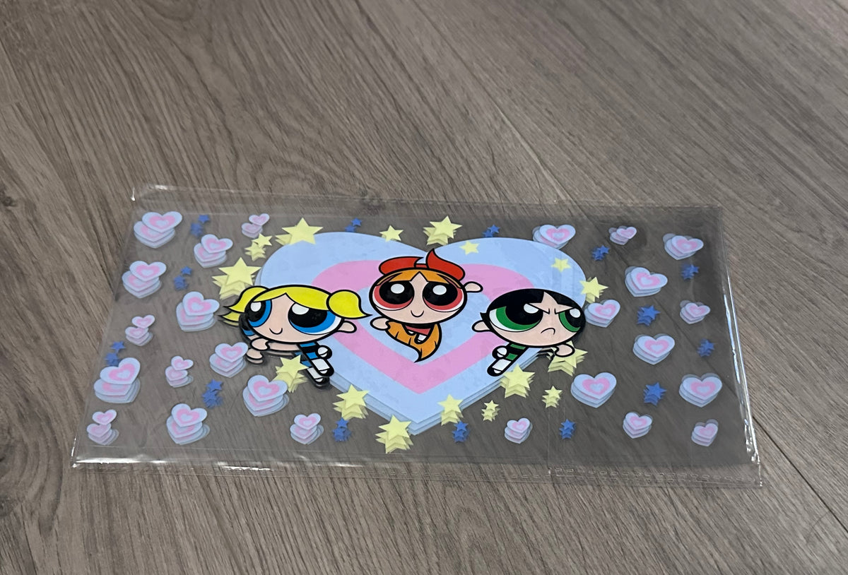 Powerpuff girls 16oz double sided UV DTF wrap