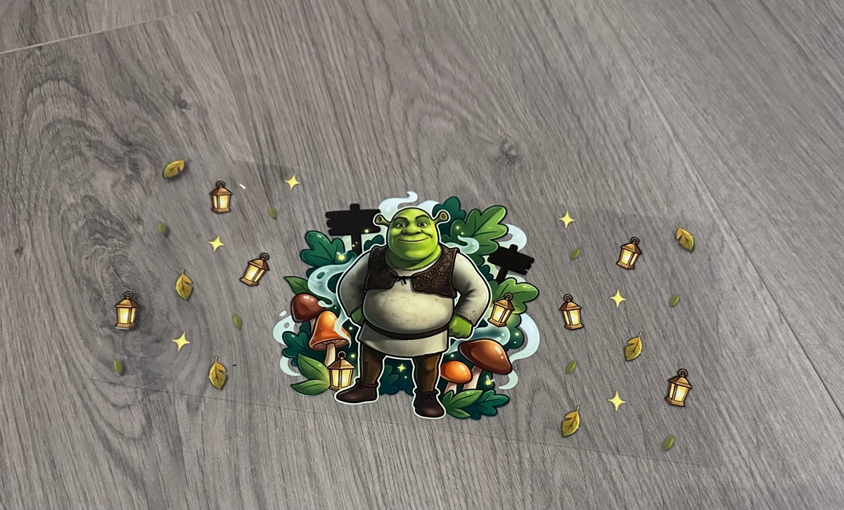 Shrek 16oz double sided UV DTF wrap