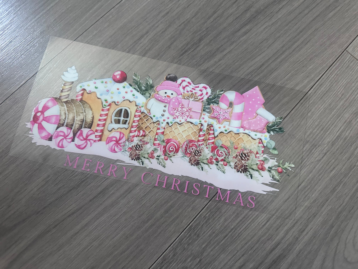Girly Christmas 16oz double sided UV DTF wrap