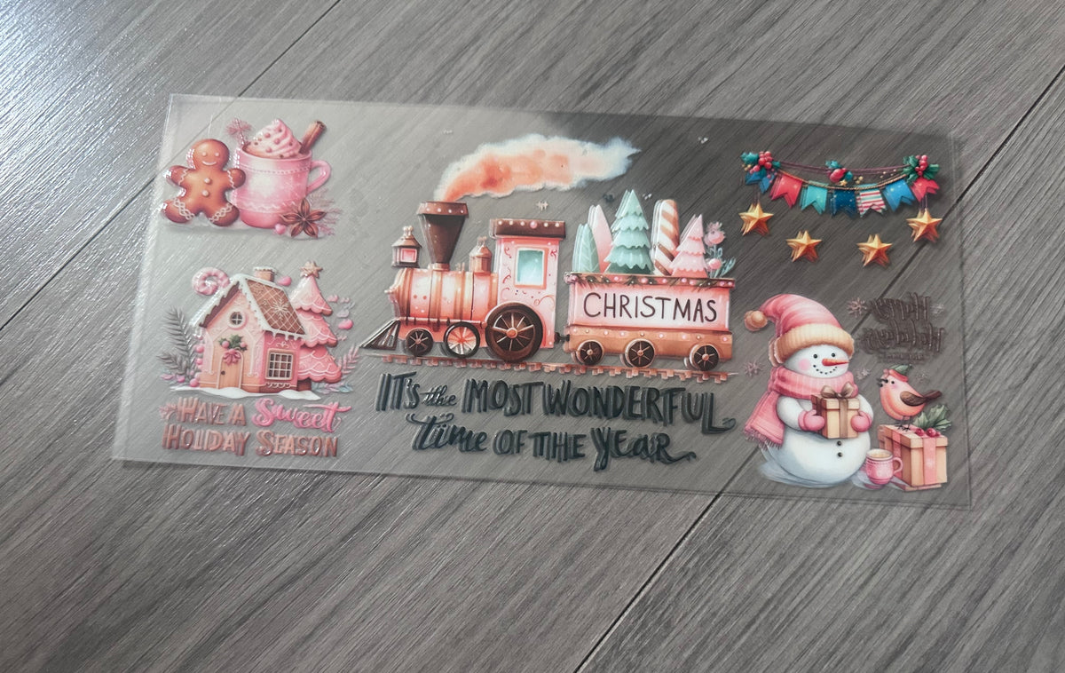 Christmas 16oz double sided UV DTF wrap