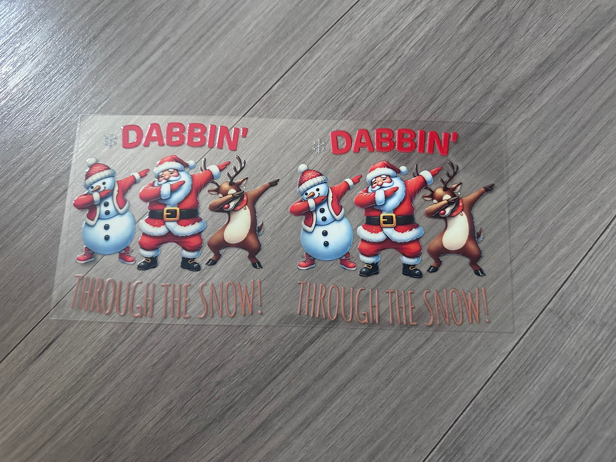 Dabbin’ through the snow 16oz double sided UV DTF wrap