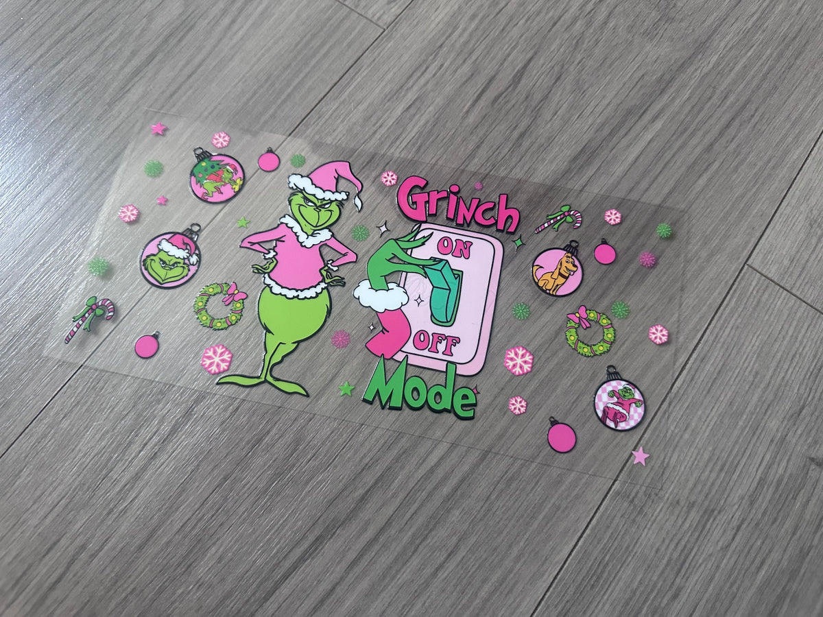 Grinch mode 16oz double sided UV DTF wrap