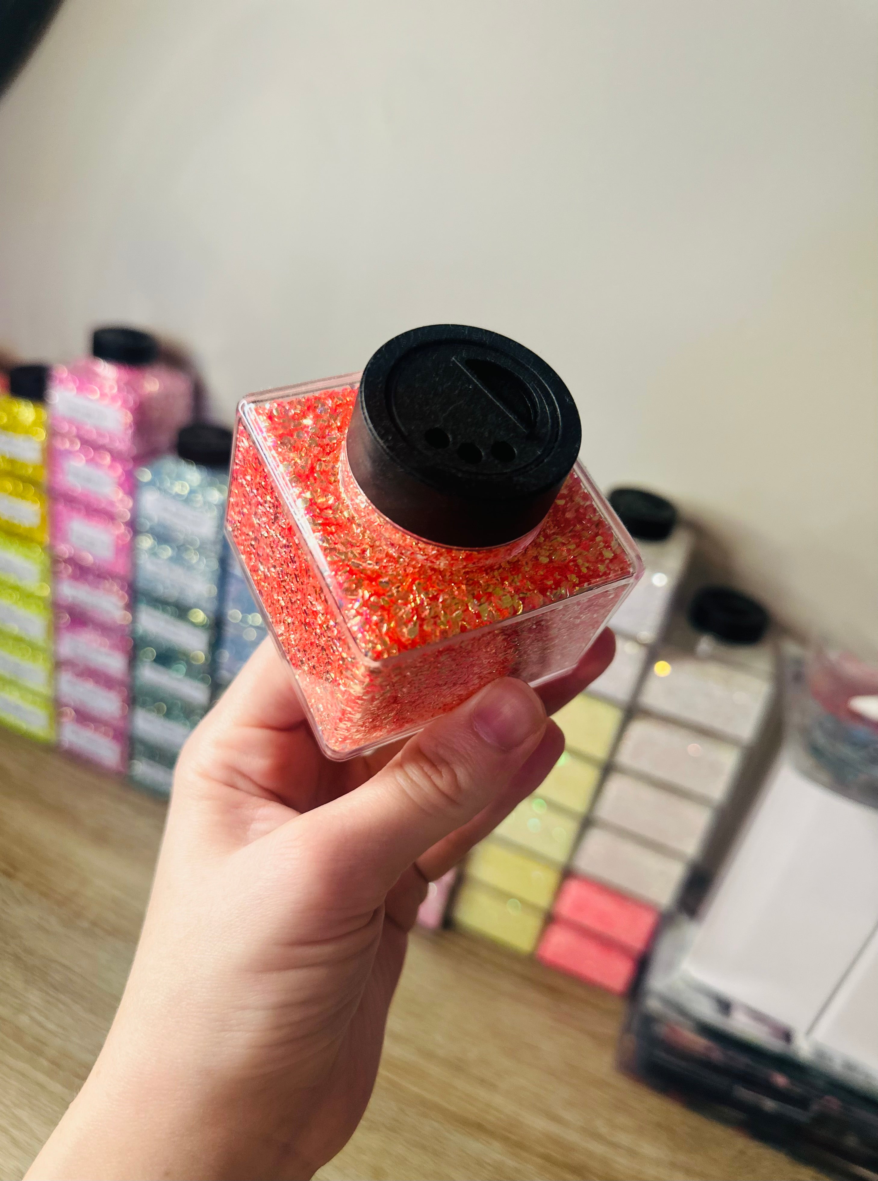Bright Orange Bubble Glitter 50g | Solvent Resistant PET Glitter for Snow Globe Tumblers
