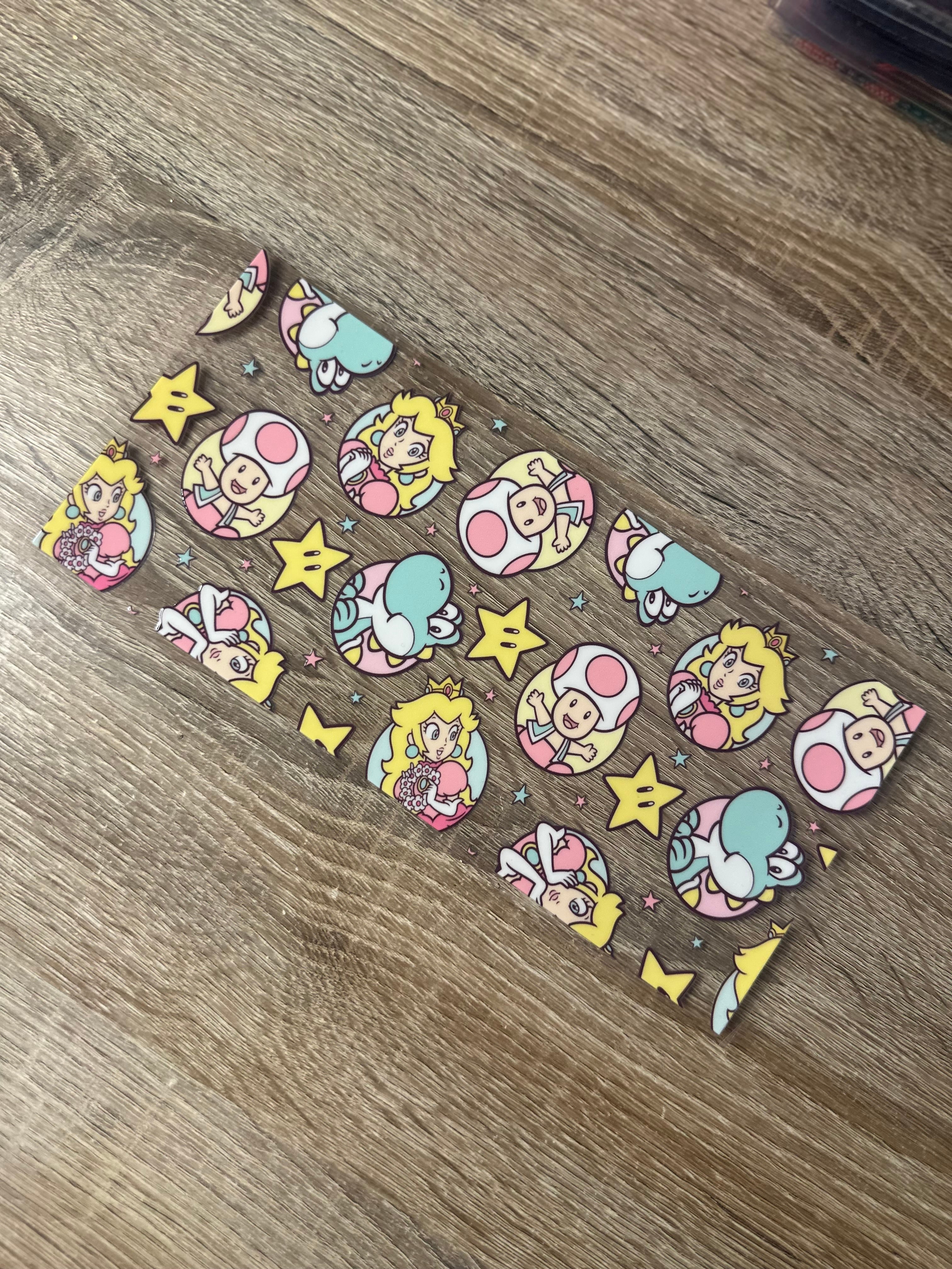 Girls Mario 16oz Double Sided UV DTF Wrap