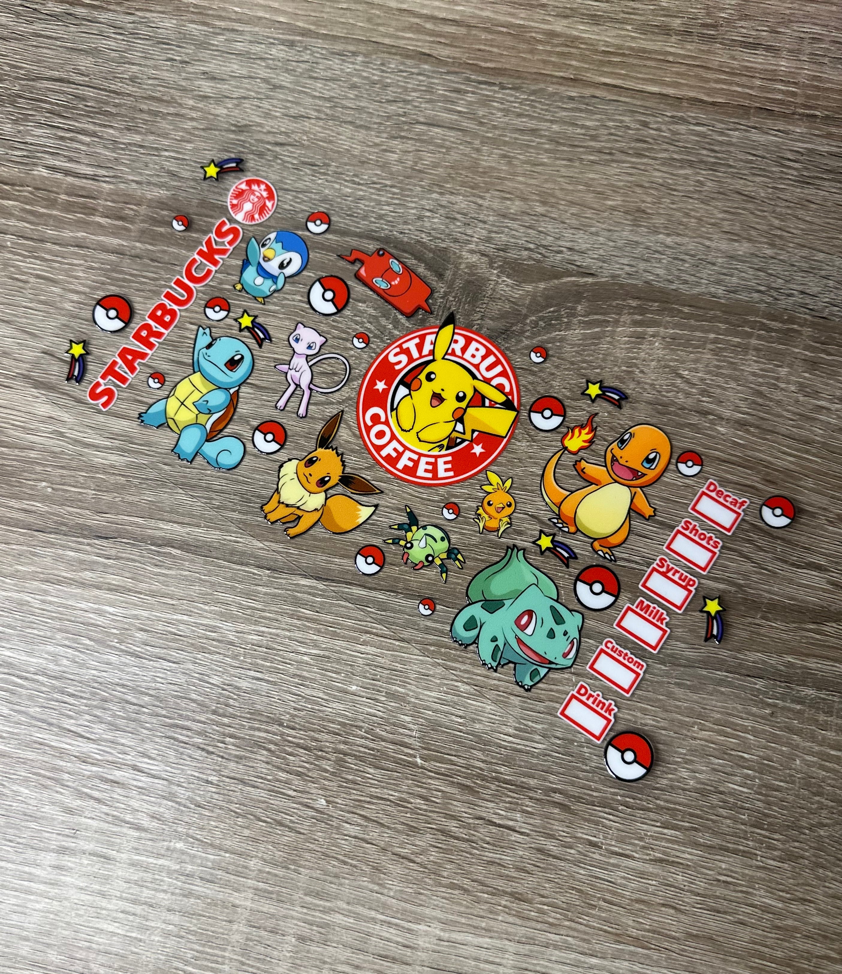 Pokemon 16oz Double Sided UV DTF Wrap