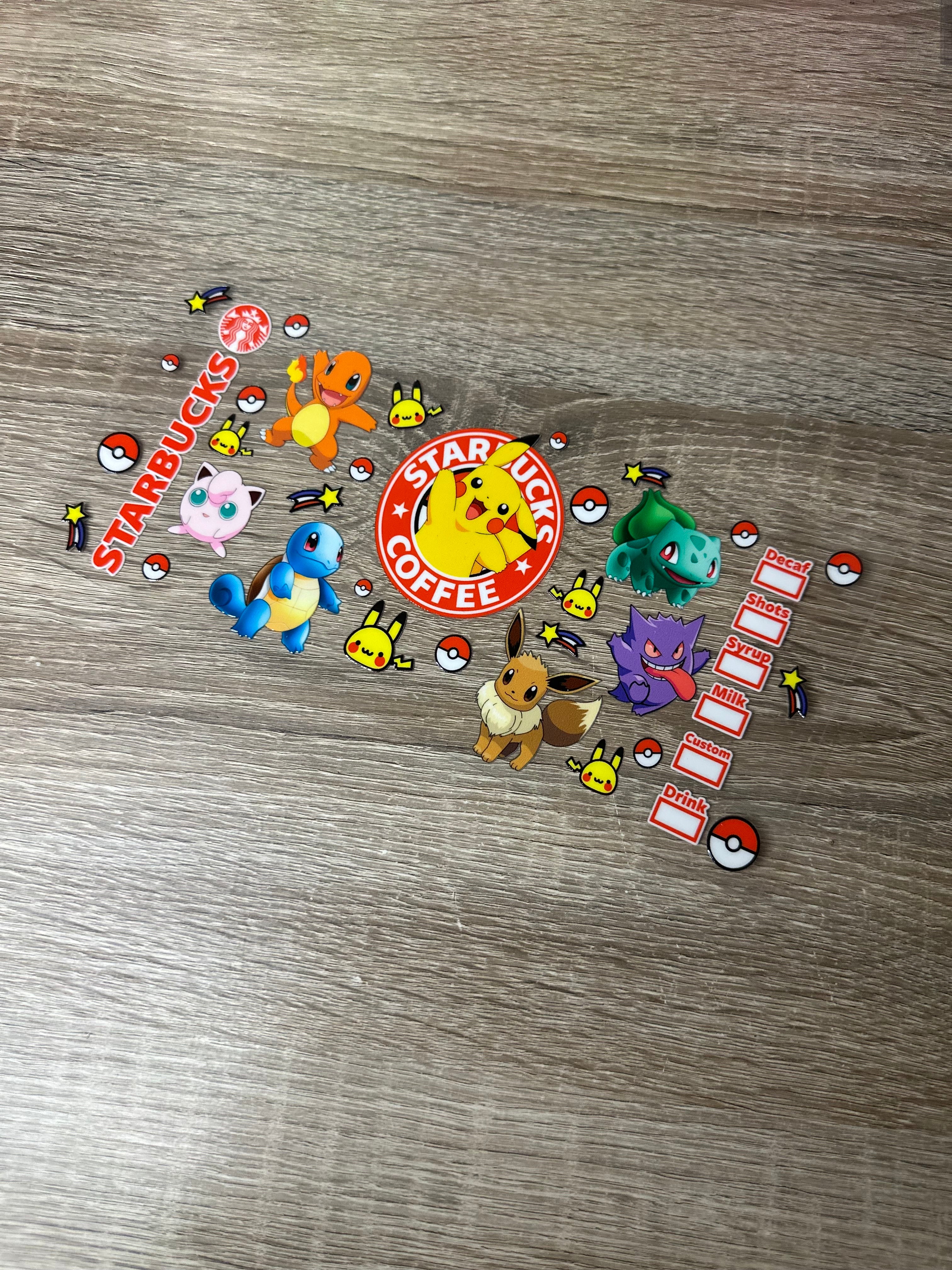 Pokemon 16oz Double Sided UV DTF Wrap