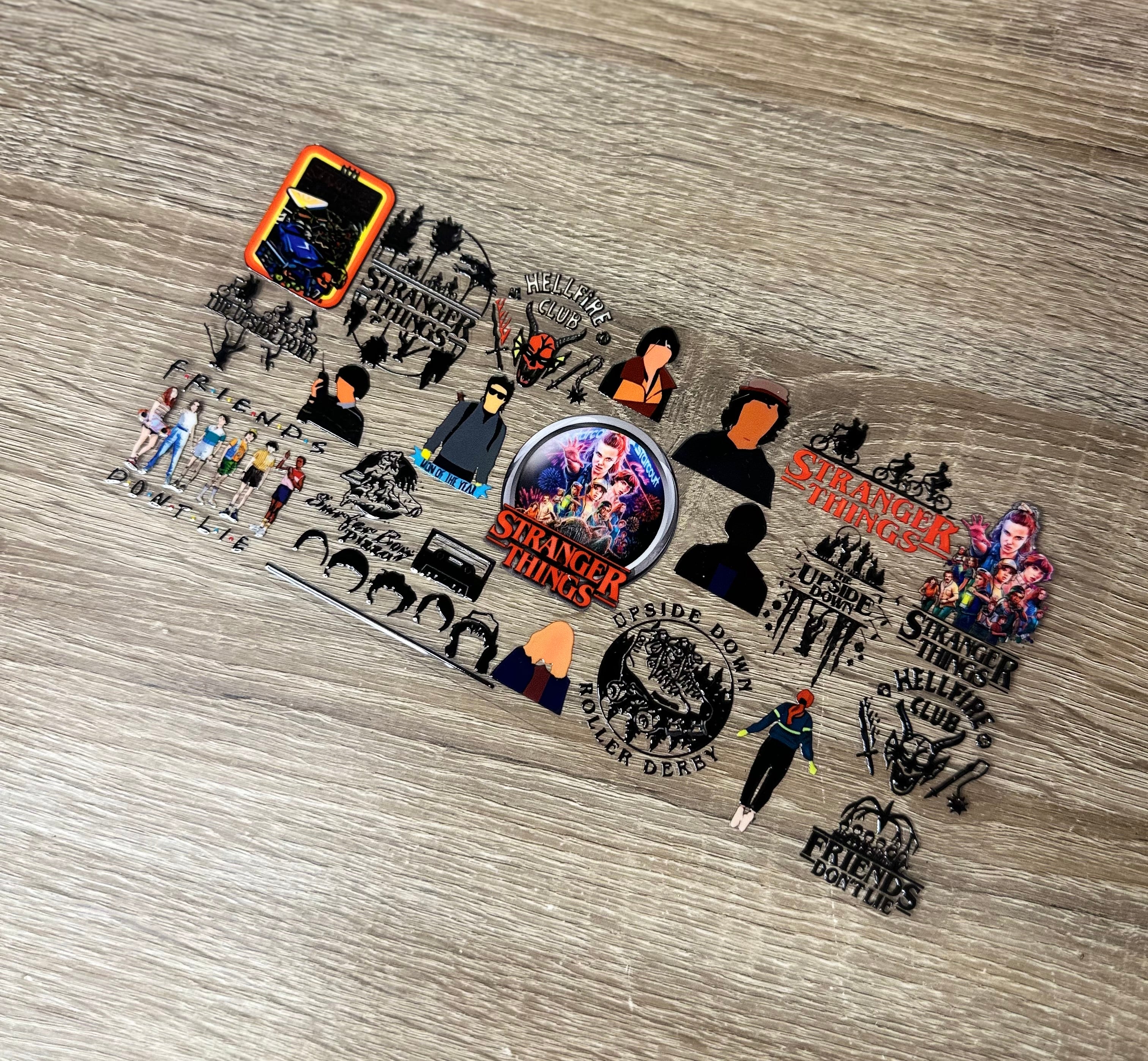 Stranger things 16oz Double Sided UV DTF Wrap