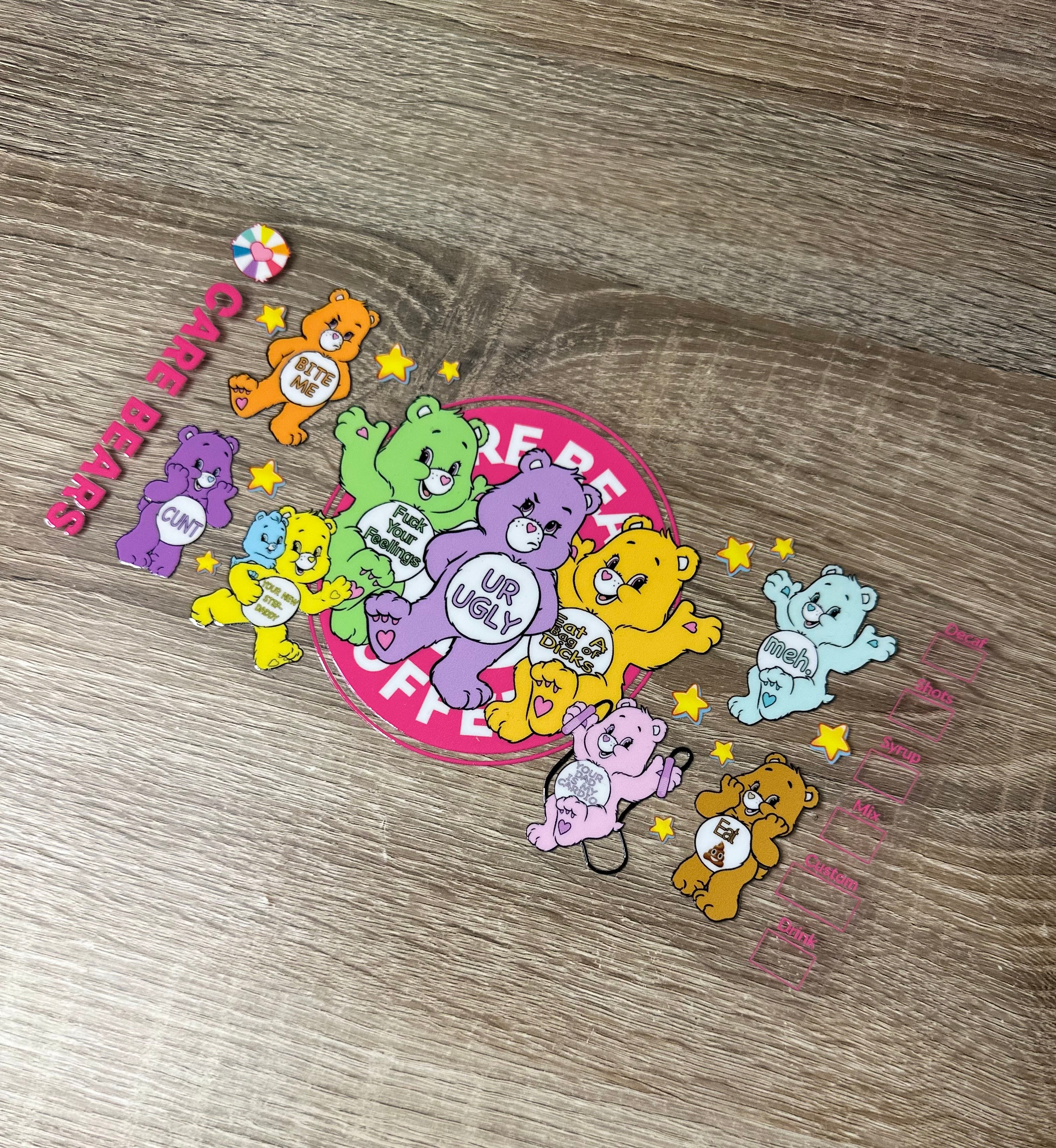 Swear bears 16oz Double Sided UV DTF Wrap