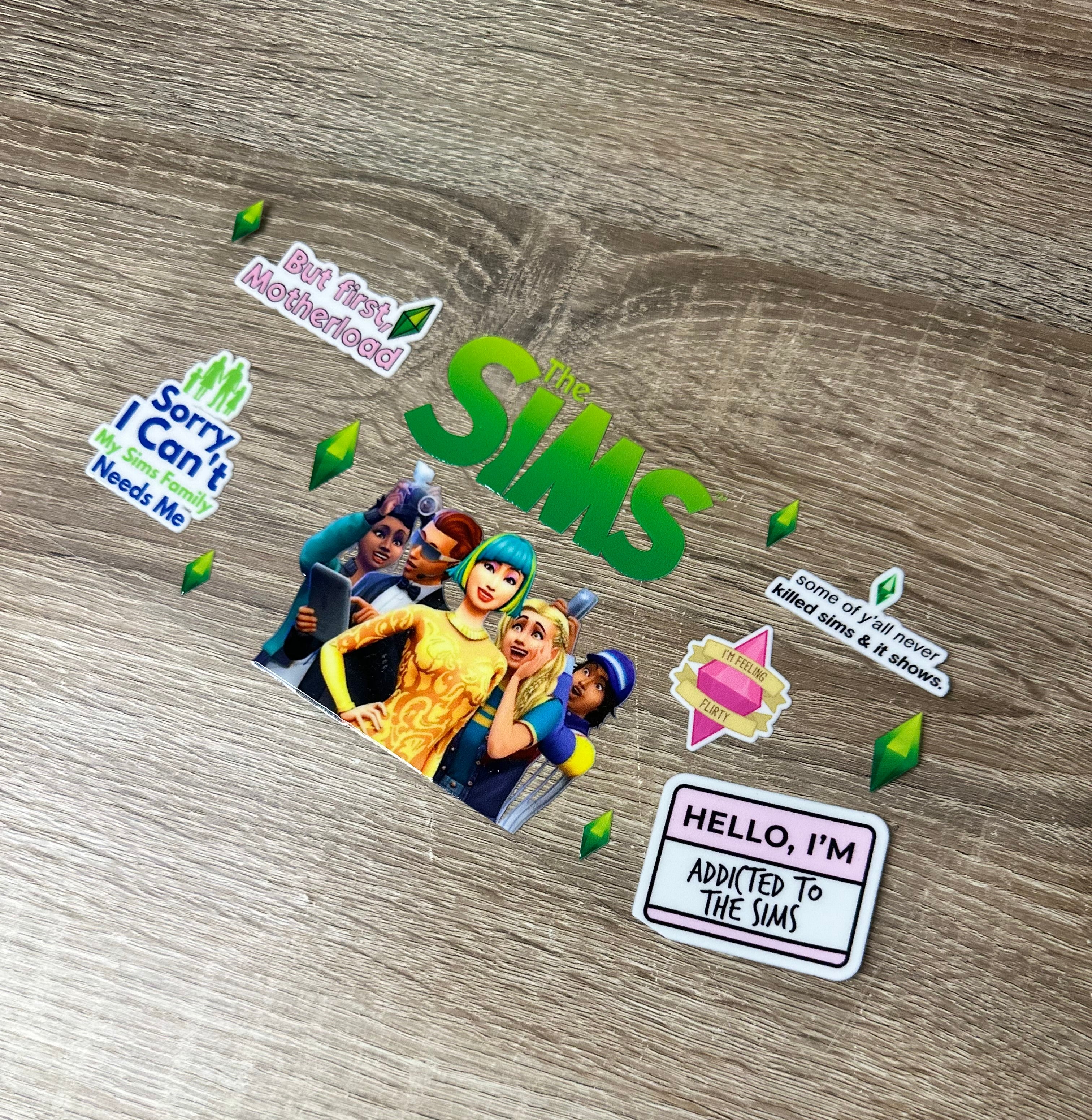 Sims 16oz Double Sided UV DTF Wrap