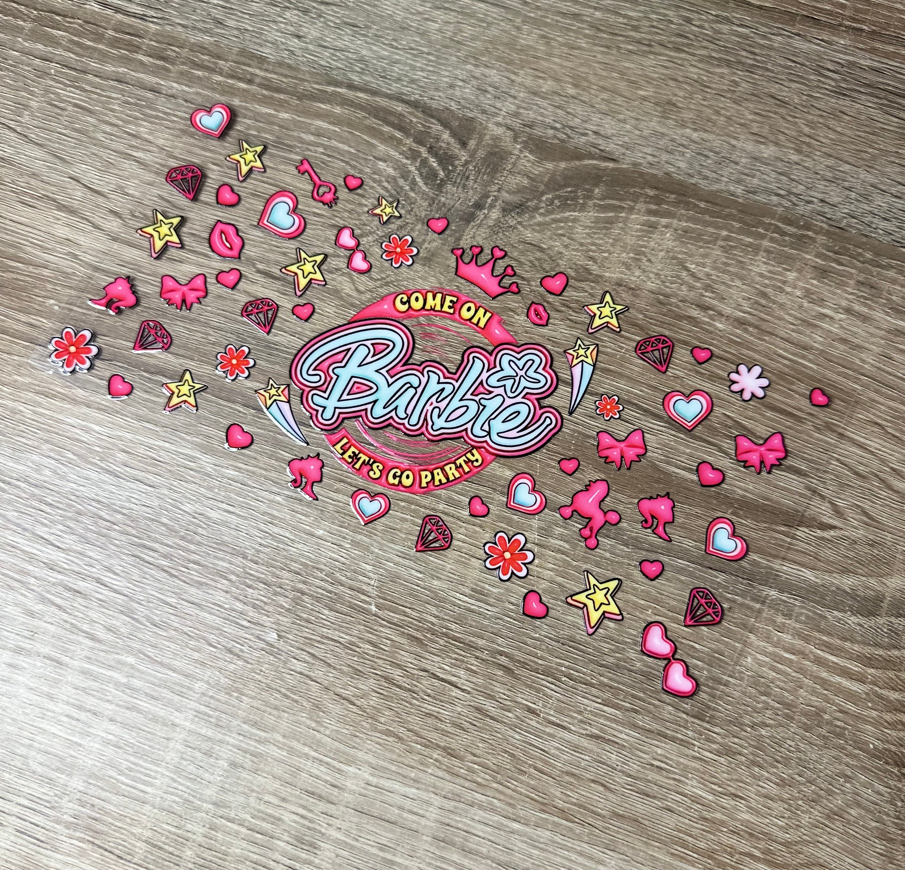Barbie 16oz Double Sided UV DTF Wrap