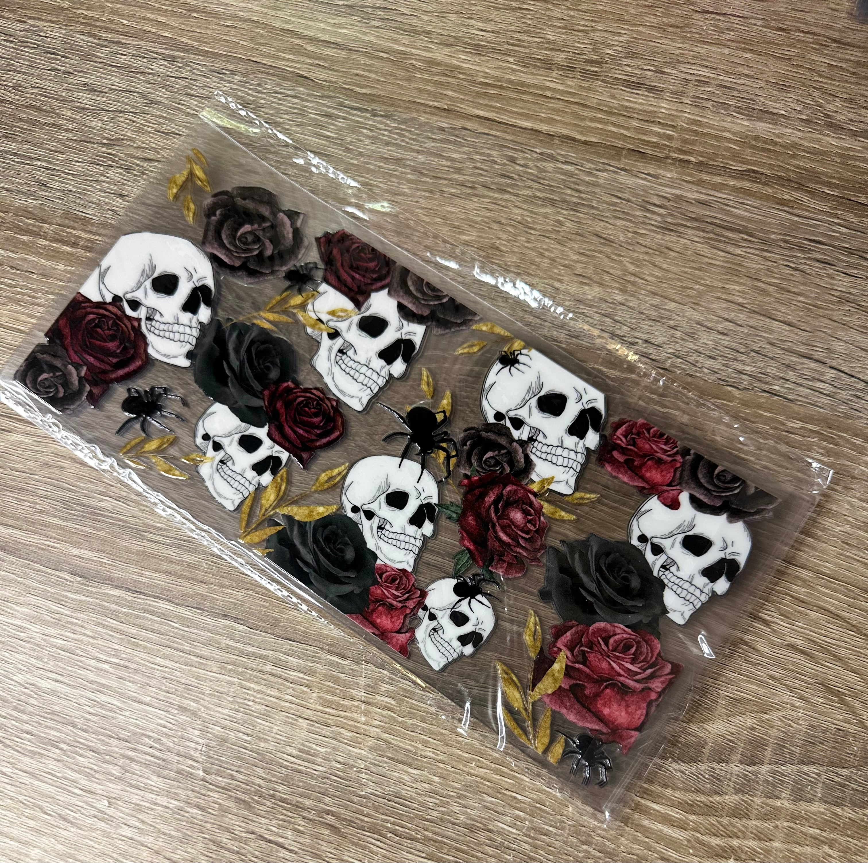 Skulls & Roses 16oz Double Sided UV DTF Wrap