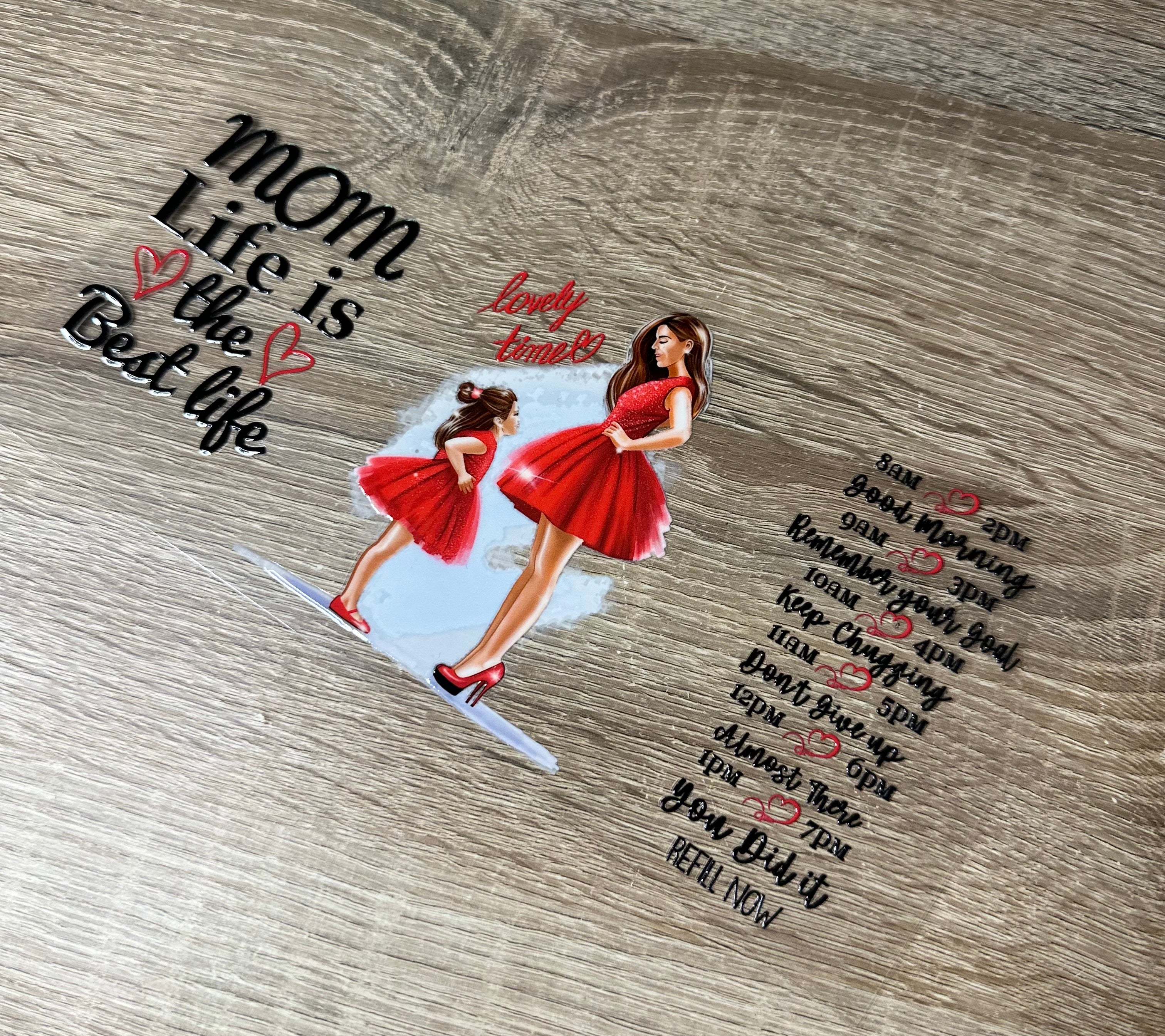 Mom life is the best life 16oz Double Sided UVDTF Wrap