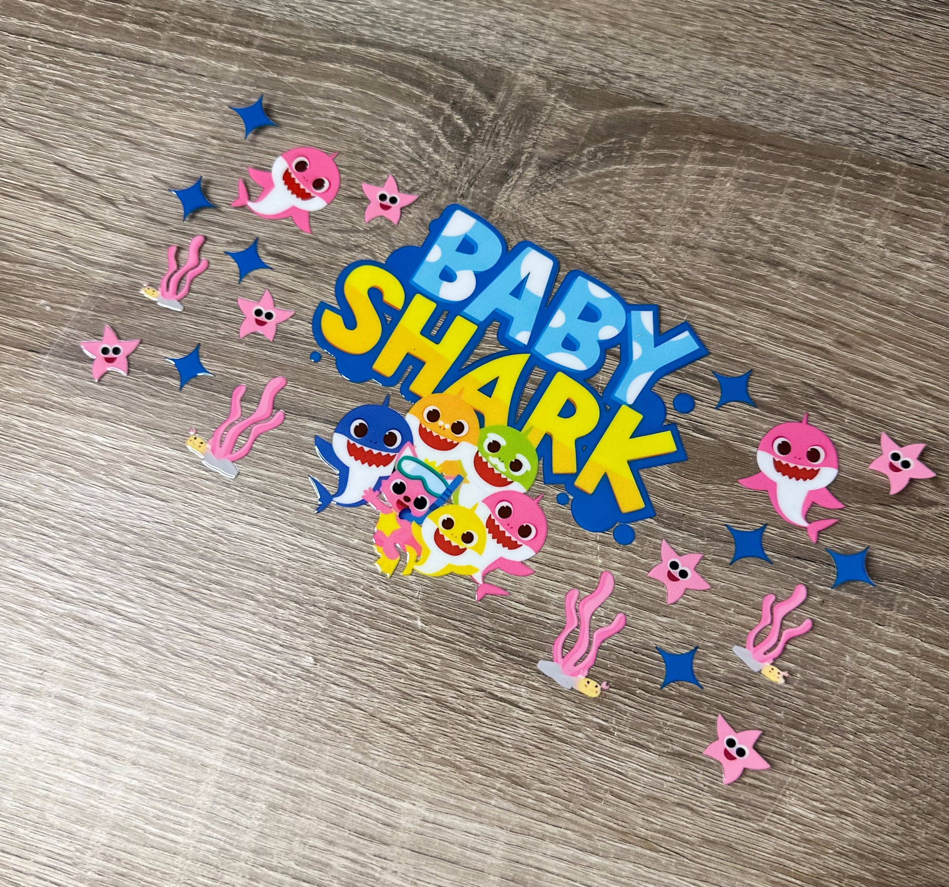 Baby shark 16oz Double Sided UV DTF Wrap