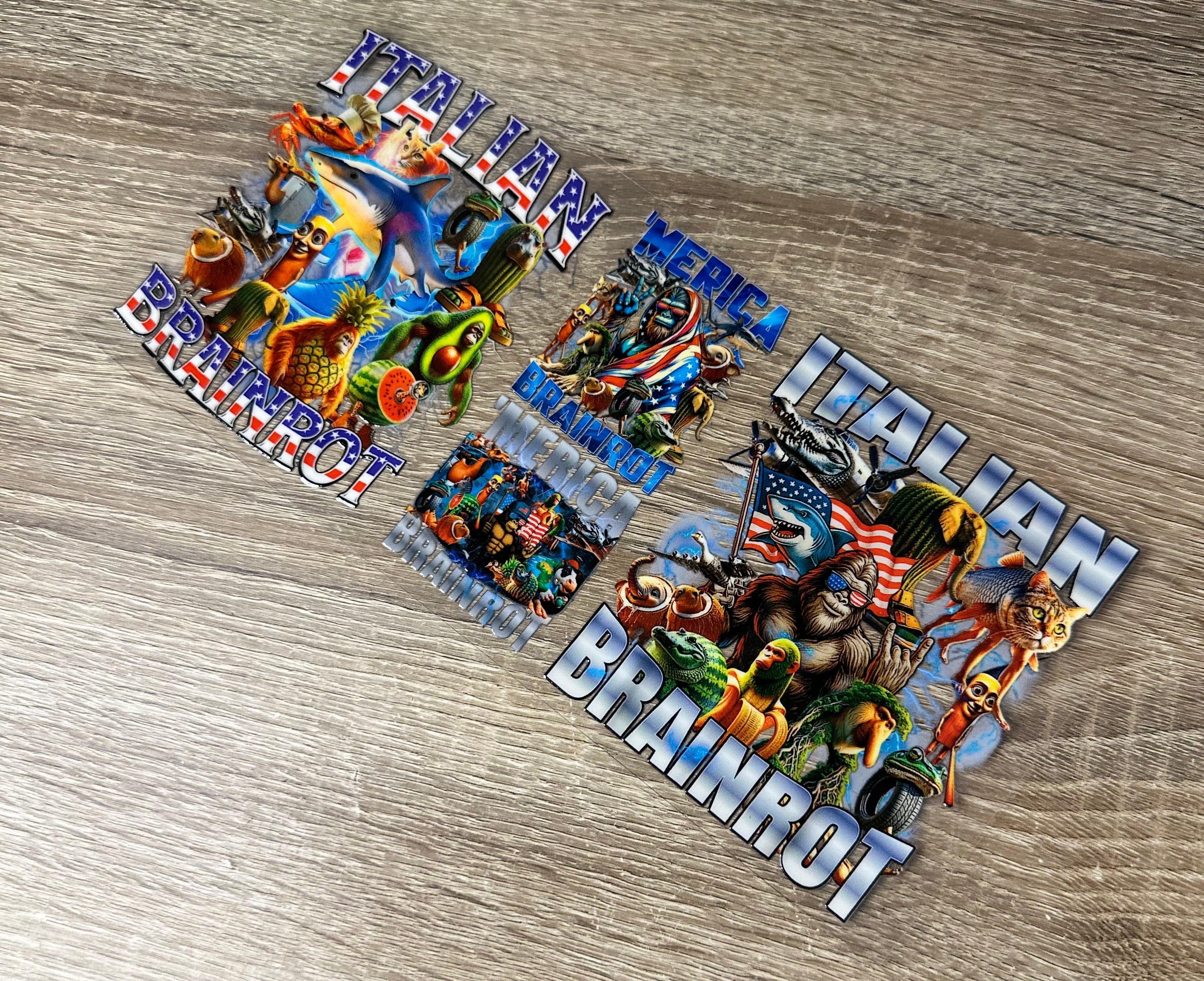 Italian brain rot 16oz Double Sided UV DTF Wrap
