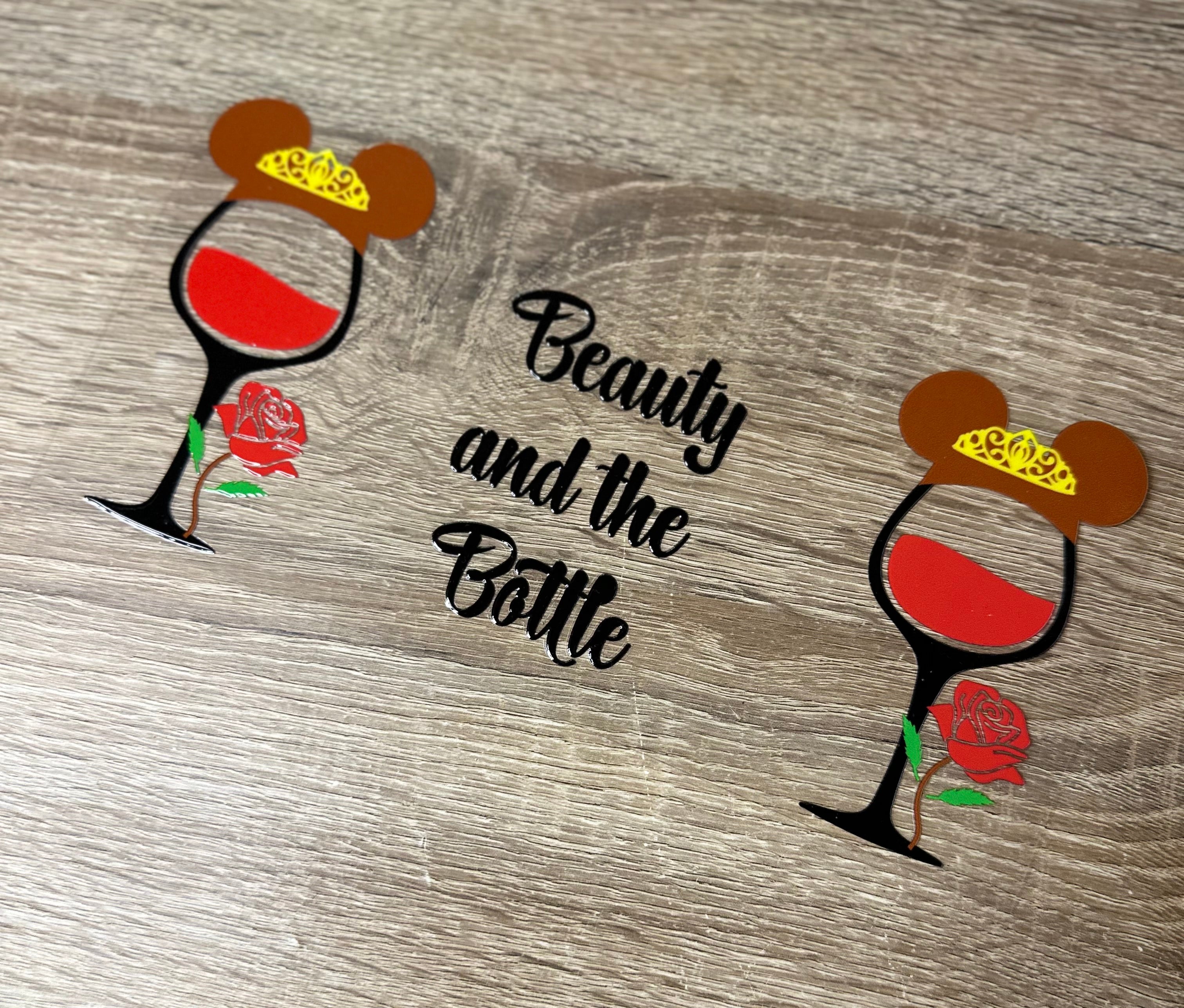 Beauty and the Bottle 16oz Double Sided UV DTF Wrap