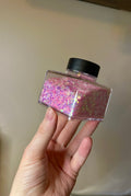 Purple/Pink Glow In The Dark PET Glitter 50g | Solvent Resistant Glitter for Snow Globe Tumblers