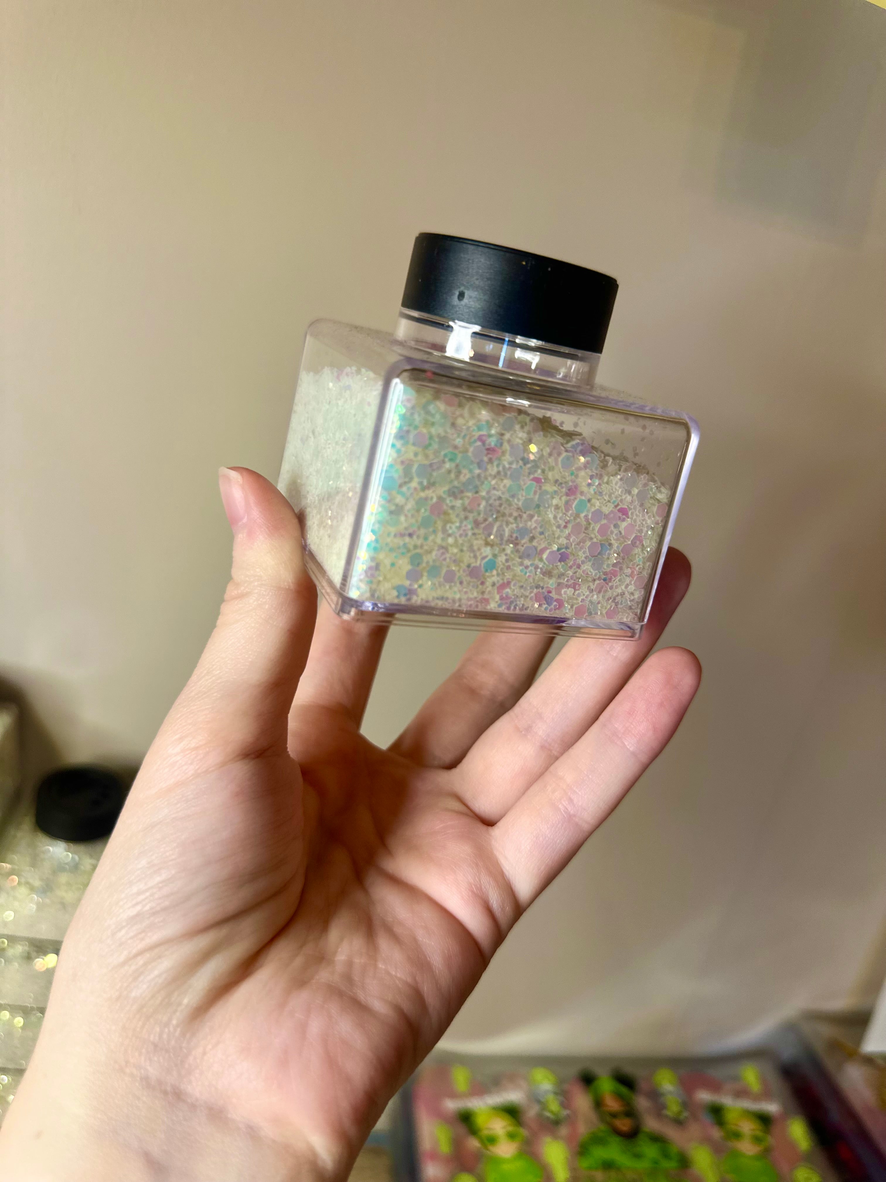 Glow In The Dark PET Glitter 50g | Solvent Resistant Glitter for Snow Globe Tumblers