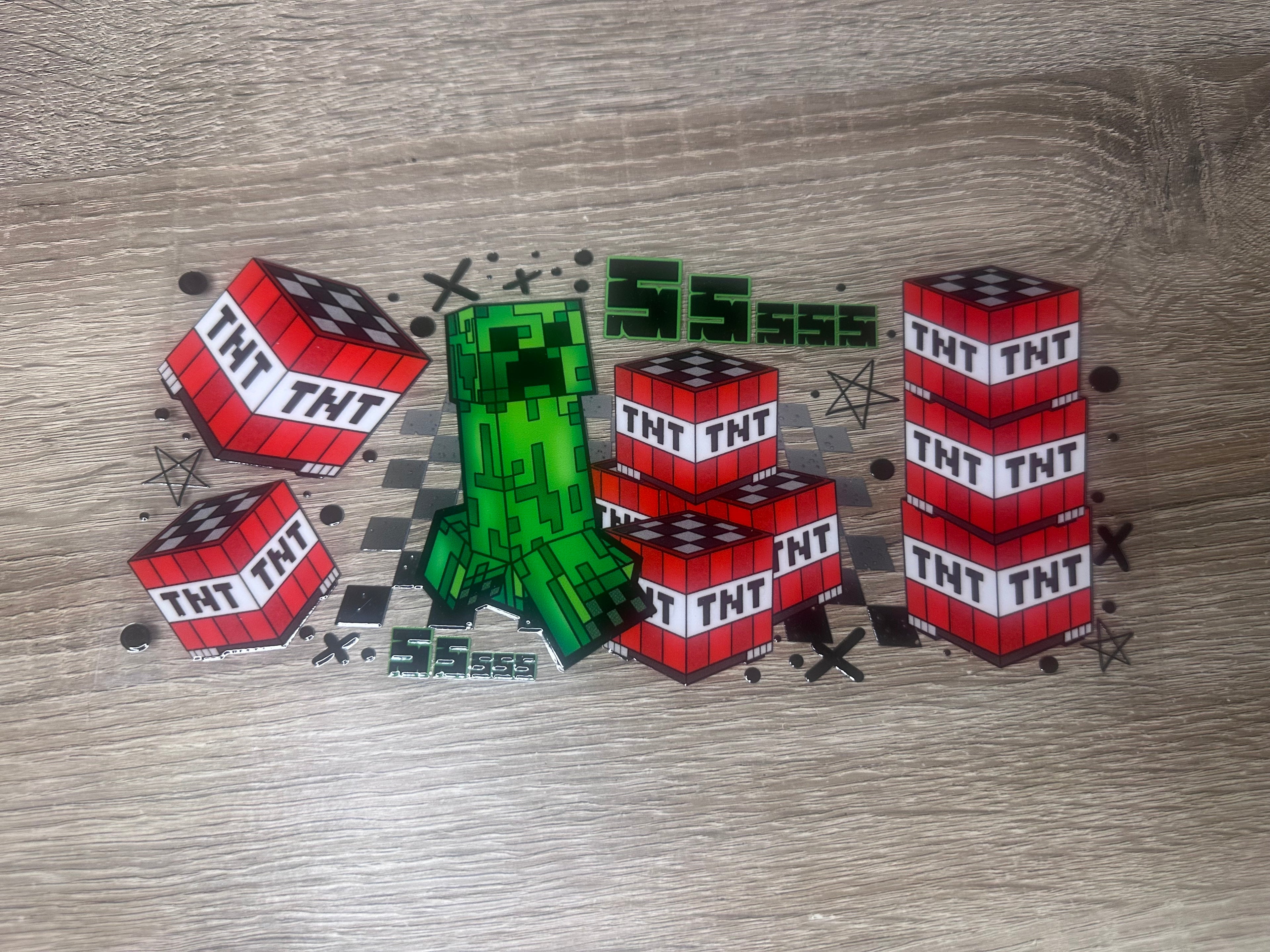 Minecraft 16oz double sided UV DTF wrap