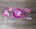 Pink pony 16oz Double Sided UVDTF Wrap