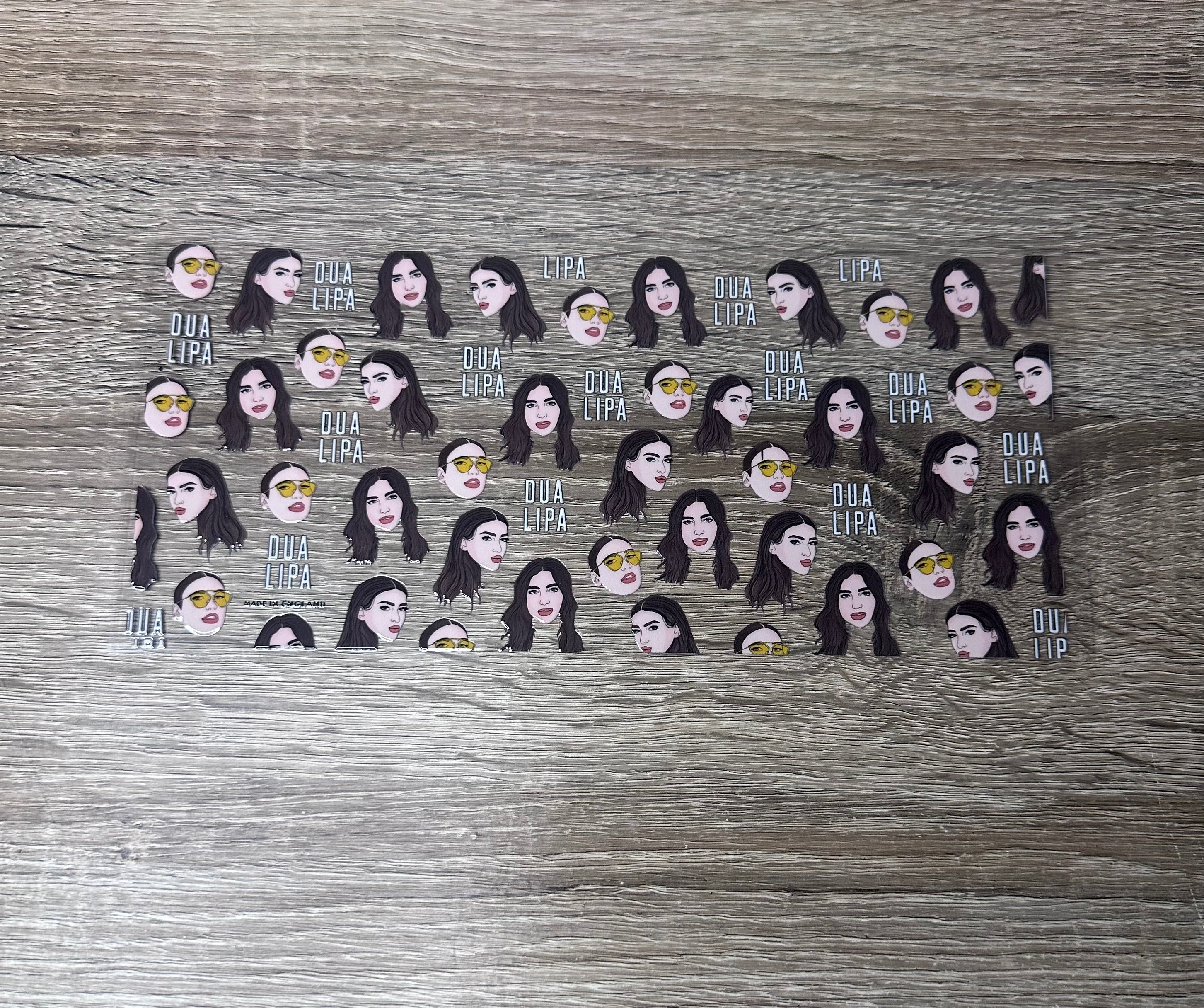 Dua lipa 16oz Double sided UV DTF Wrap