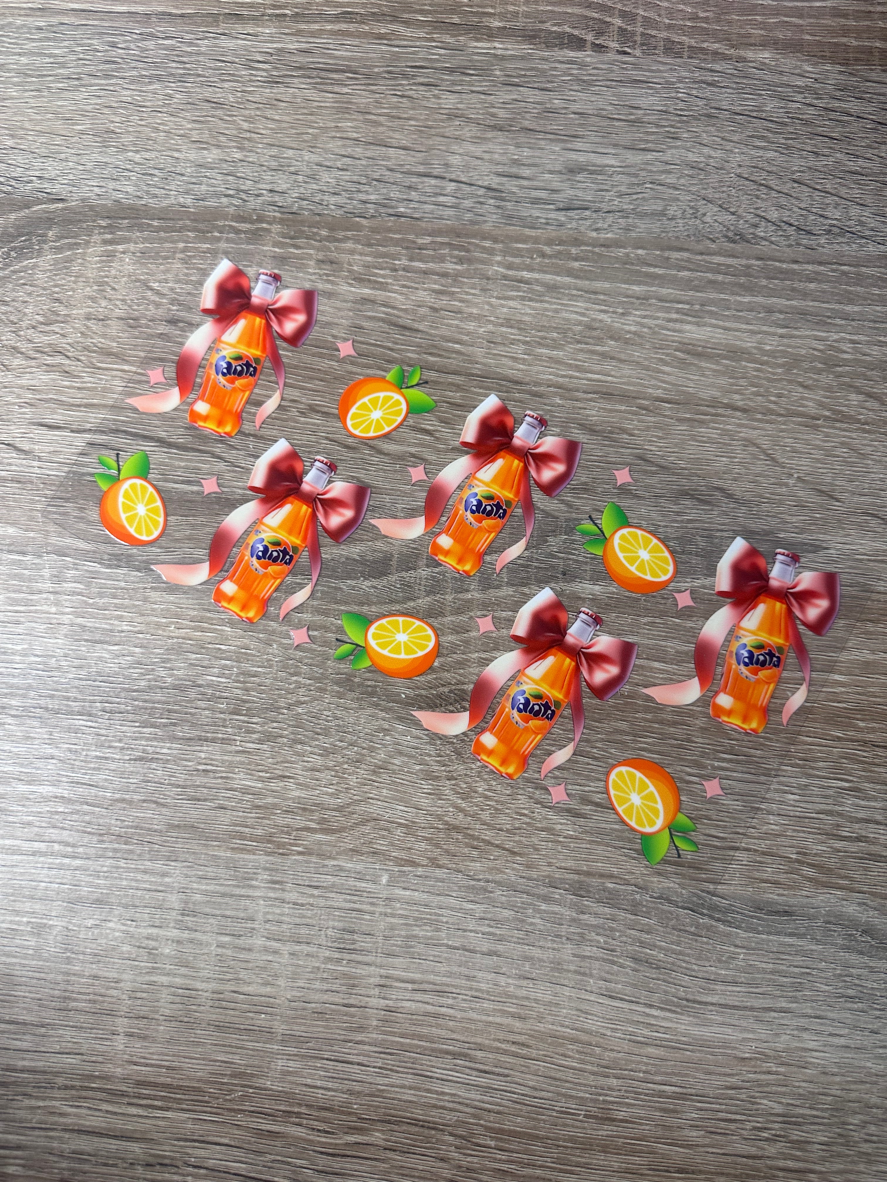 Small fanta bottles 16oz UV DTF Wrap