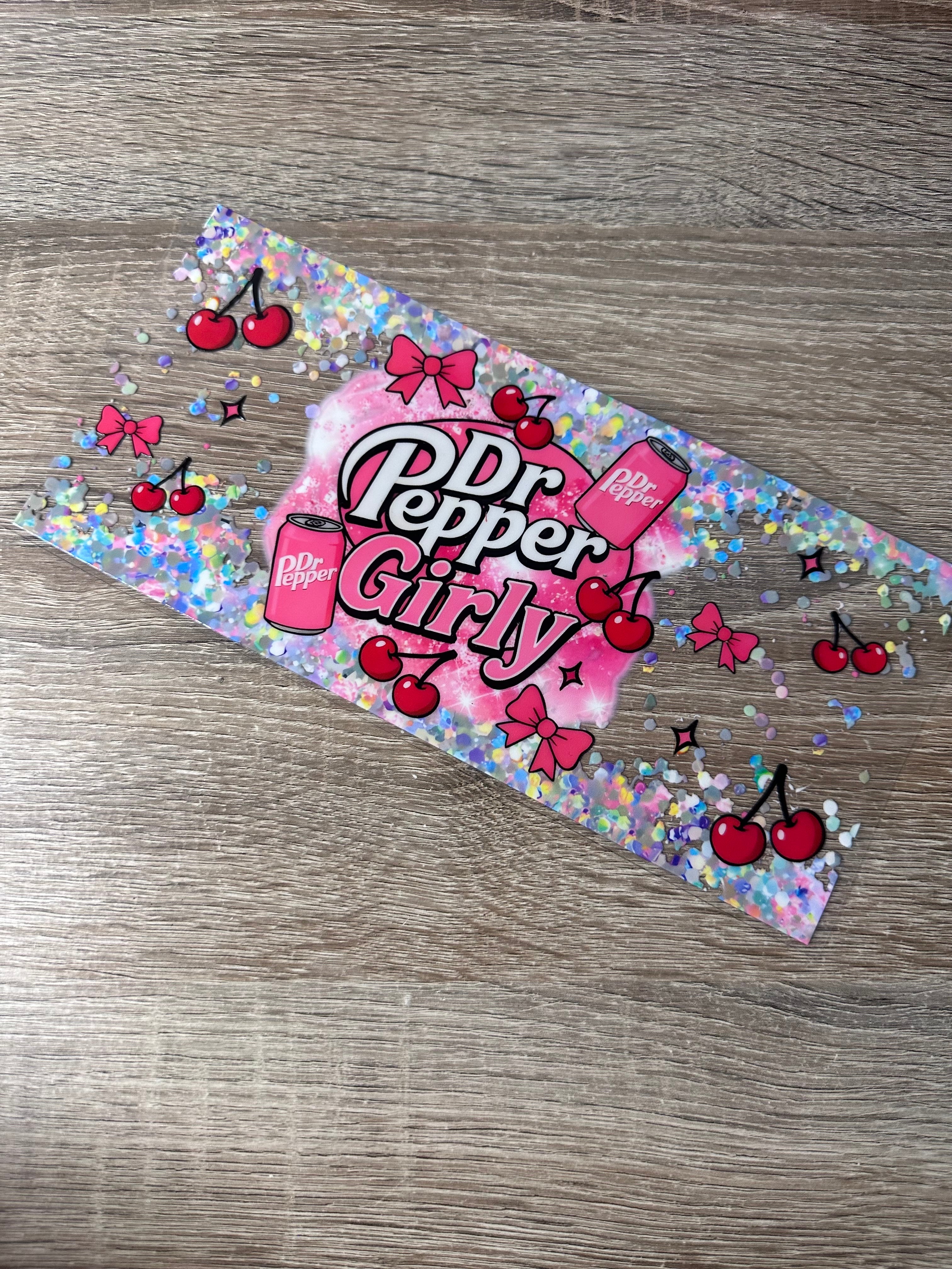 Dr Pepper Girly 16oz UV DTF Wrap