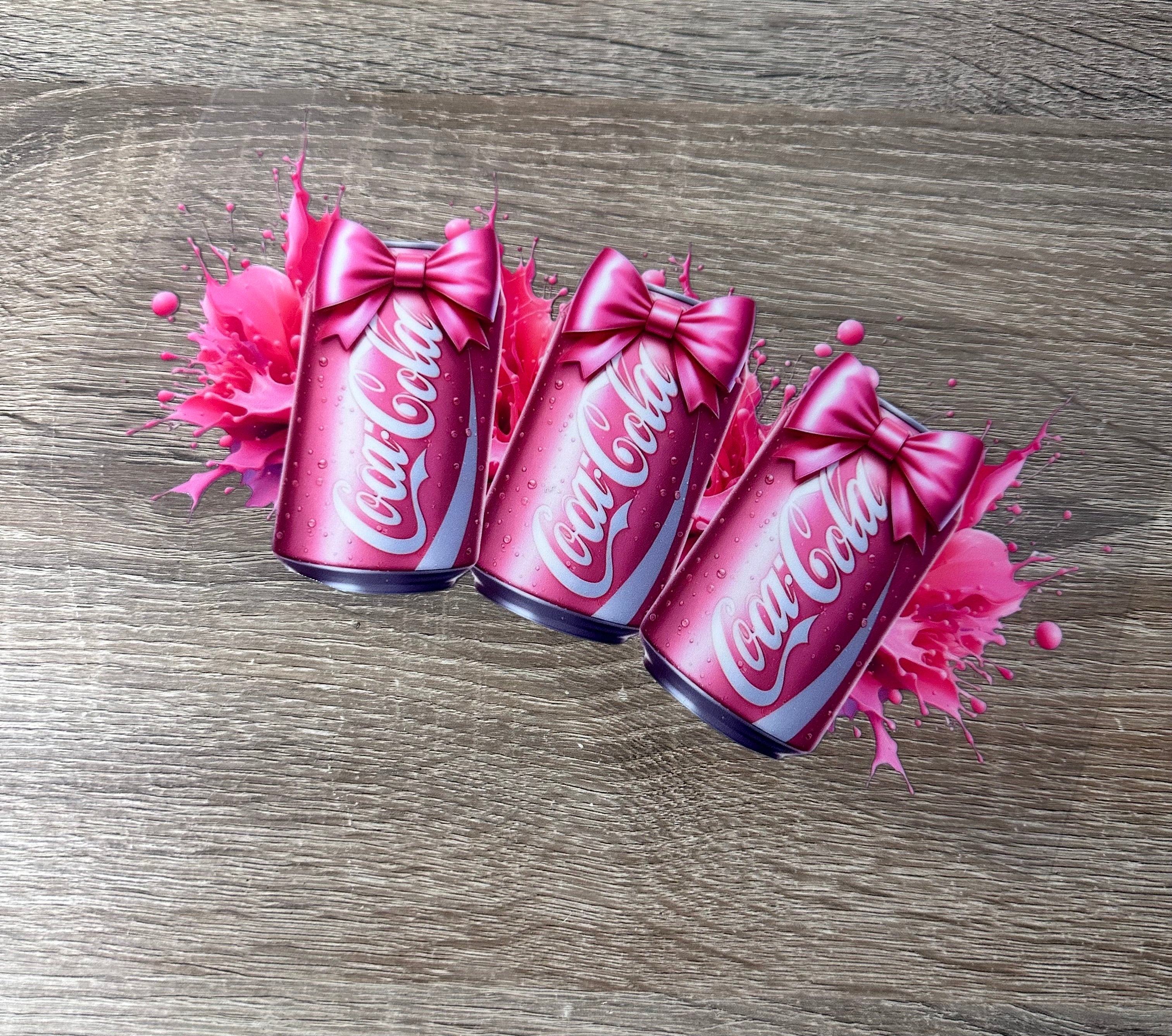 Pink Coca Cola 16oz UV DTF Wrap