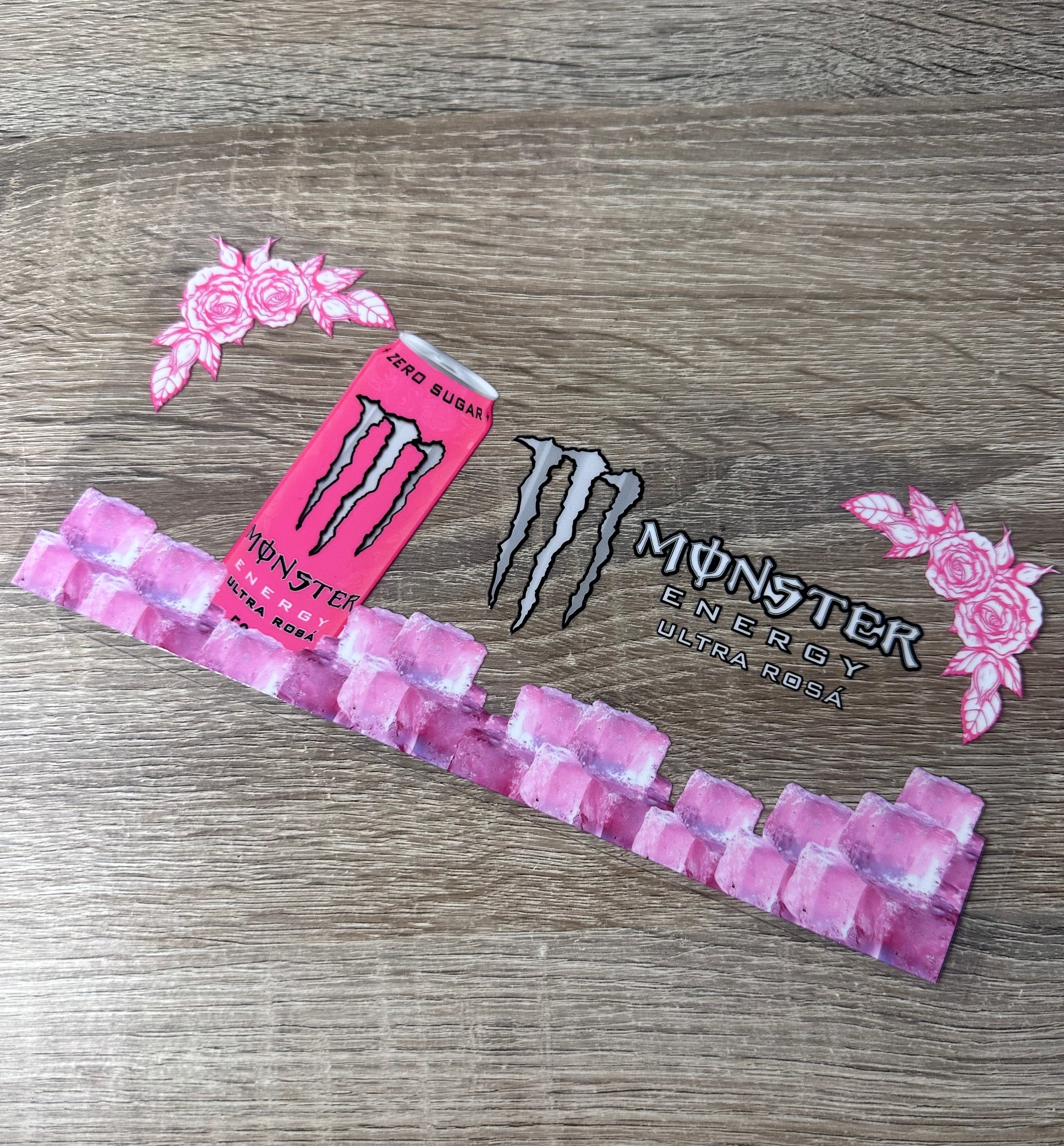 Pink Monster 16oz UV DTF Wrap