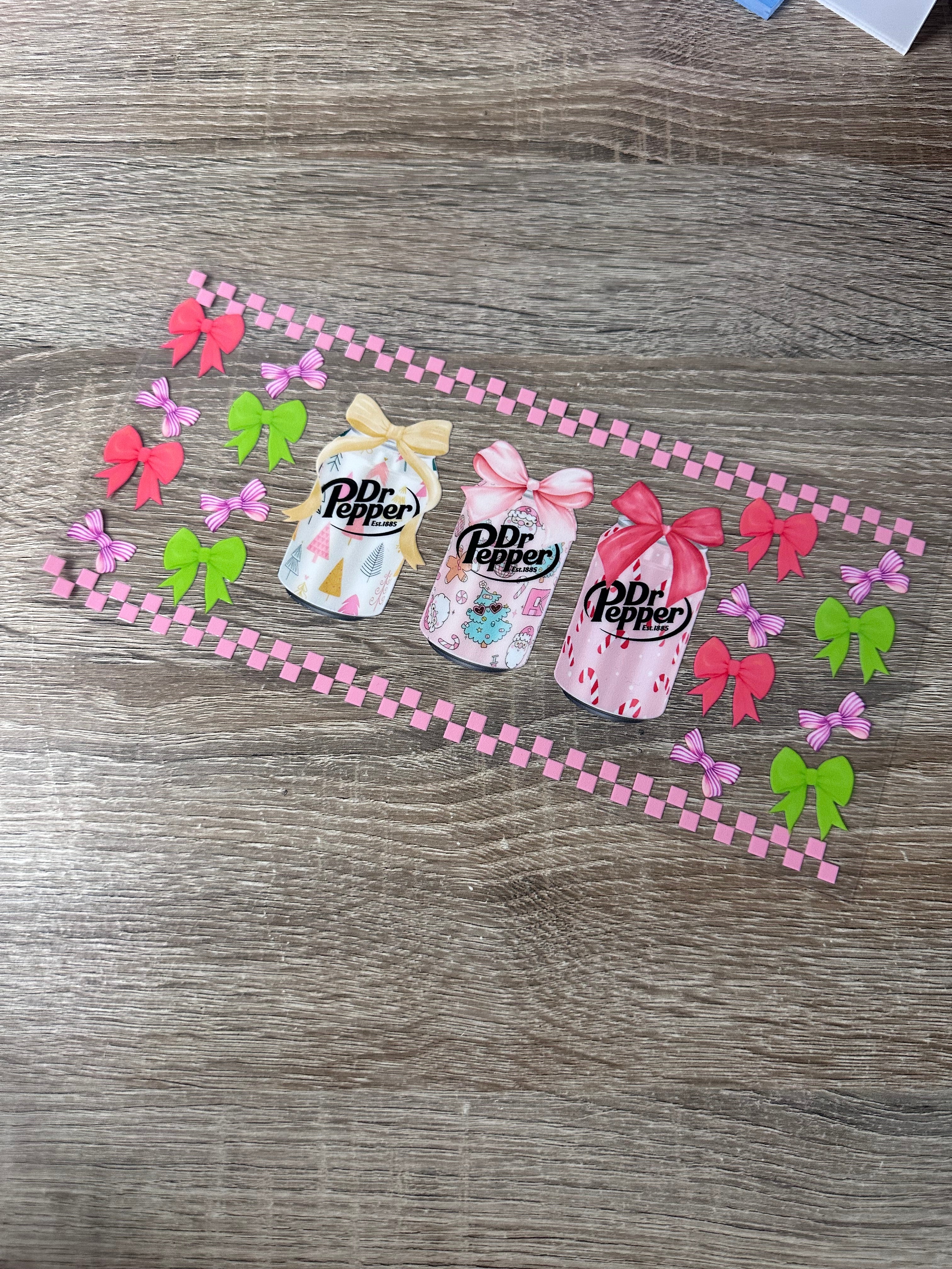 Dr Pepper cans 16oz UV DTF Wrap