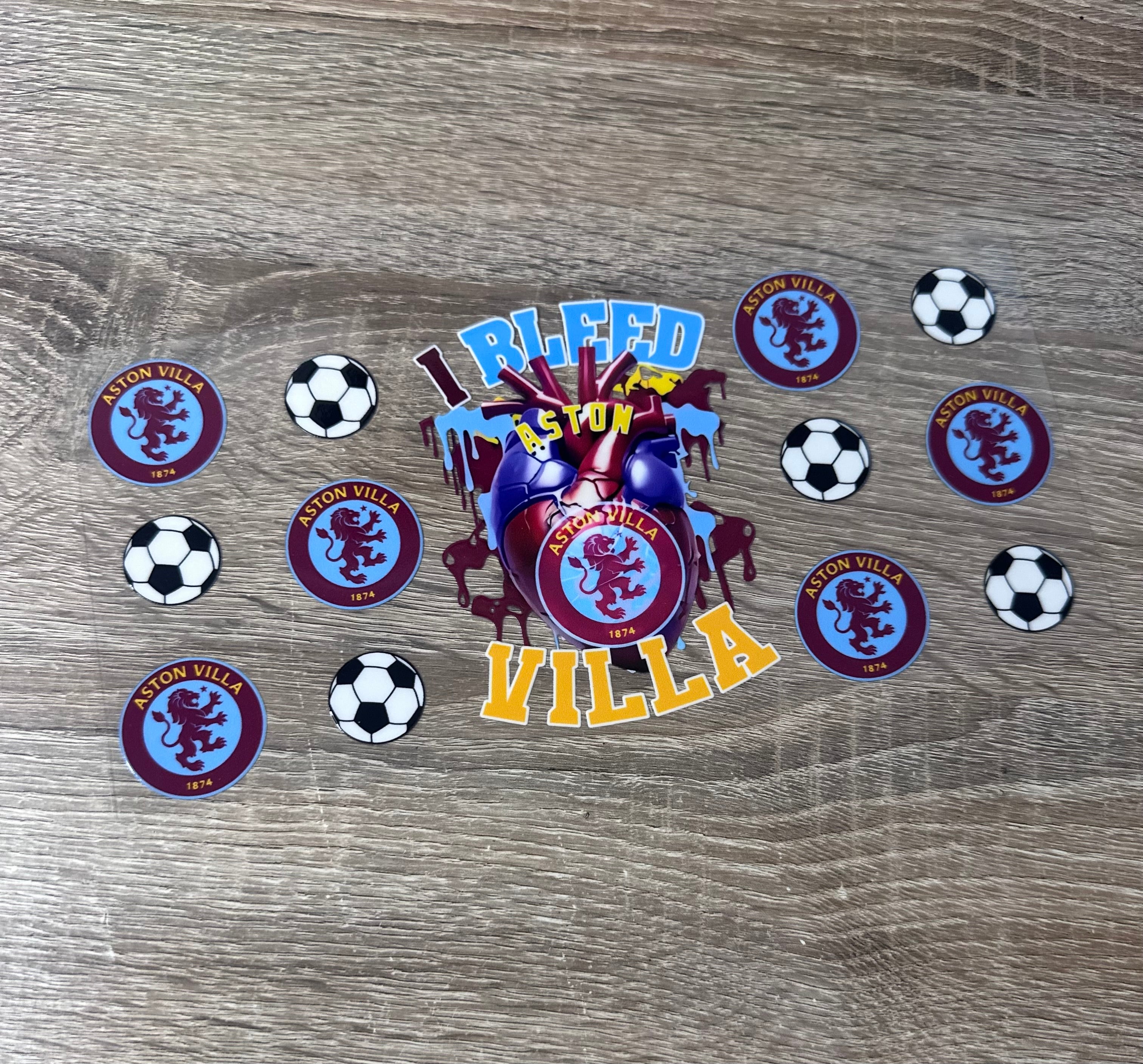 Aston Villa FC 16oz UV DTF Wrap