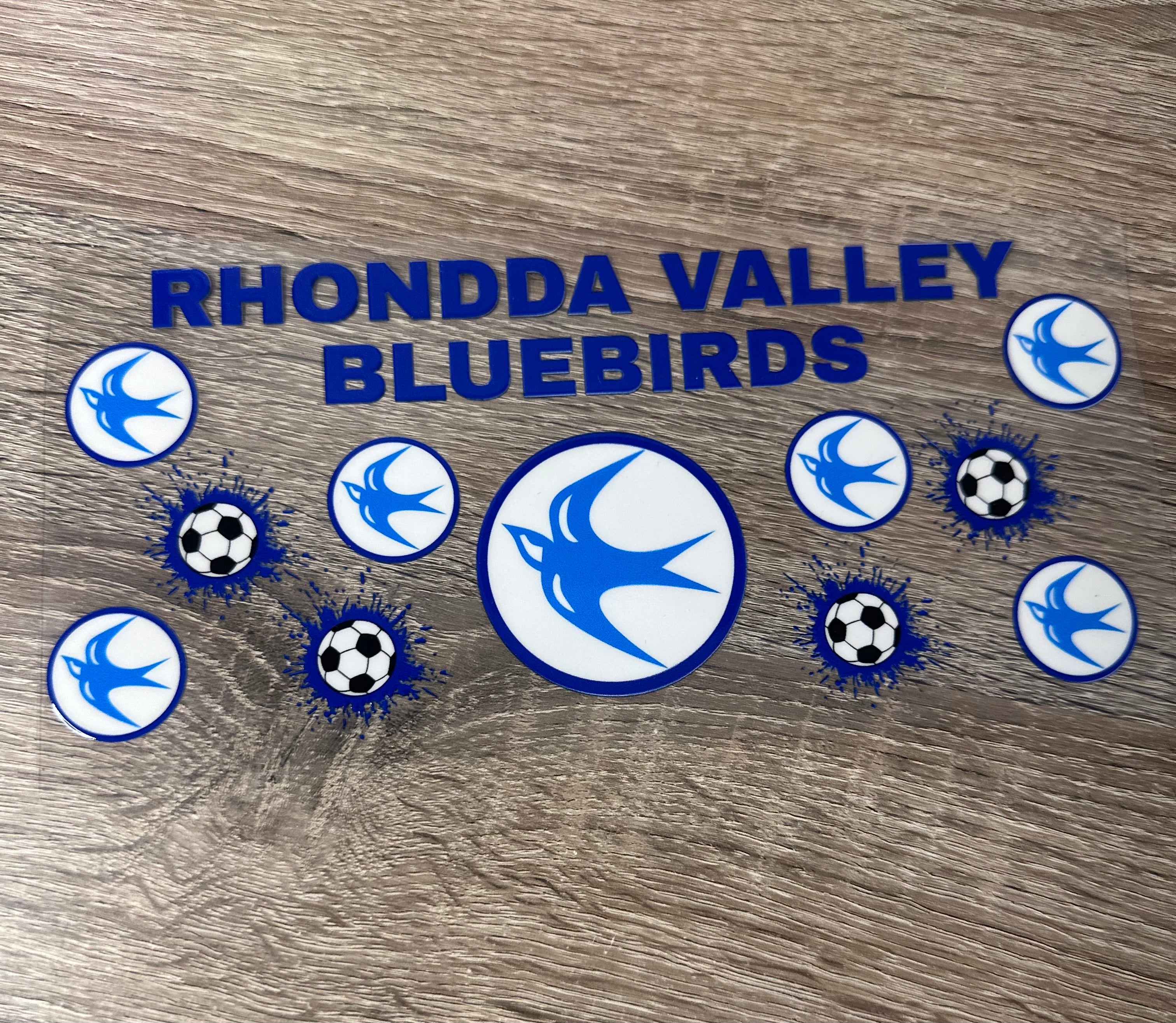 Rhondda valley FC 16oz UV DTF Wrap