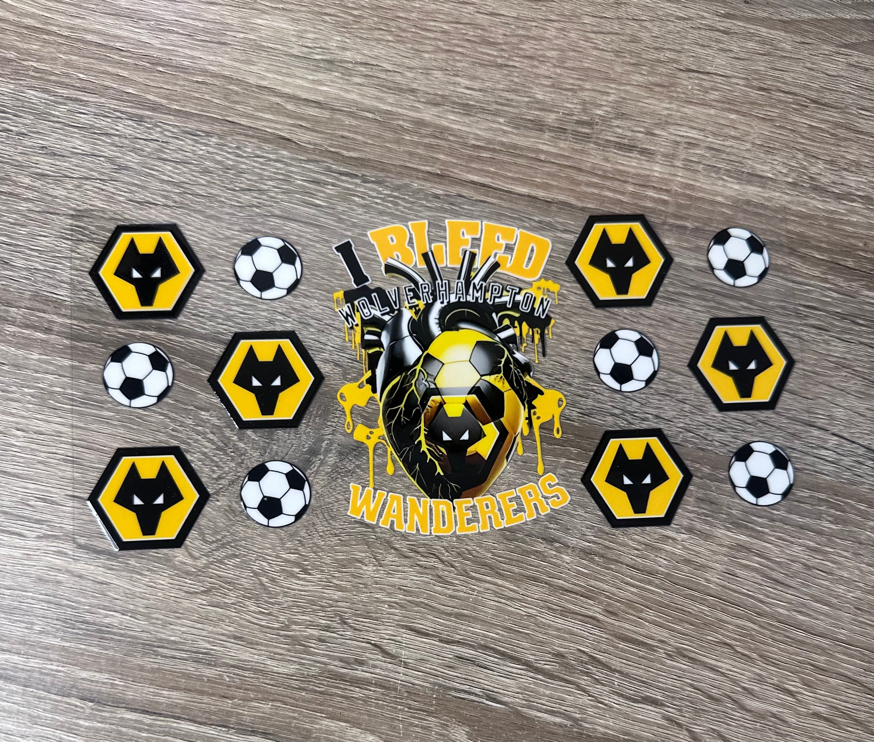 Wolverhampton Wanderers 16oz UV DTF Wrap